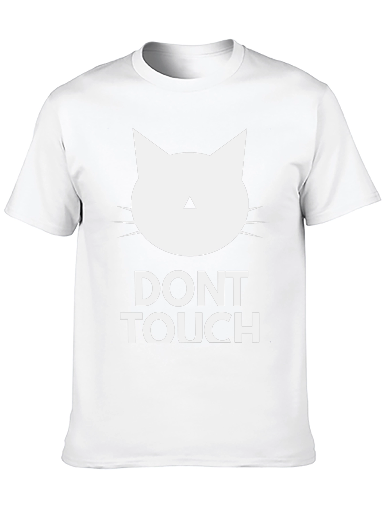 Dont Touch Cat Graphic Tee - Black
