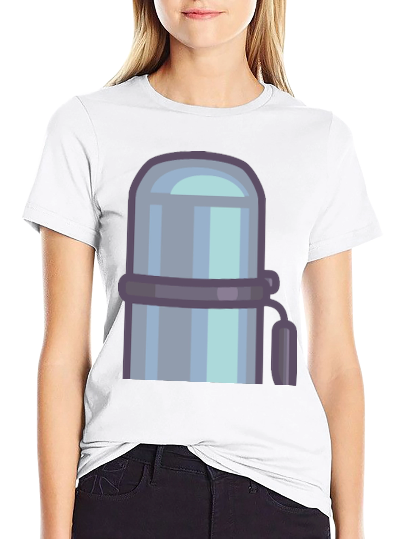 Retro Thermos Graphic Tee - Cool Casual Style