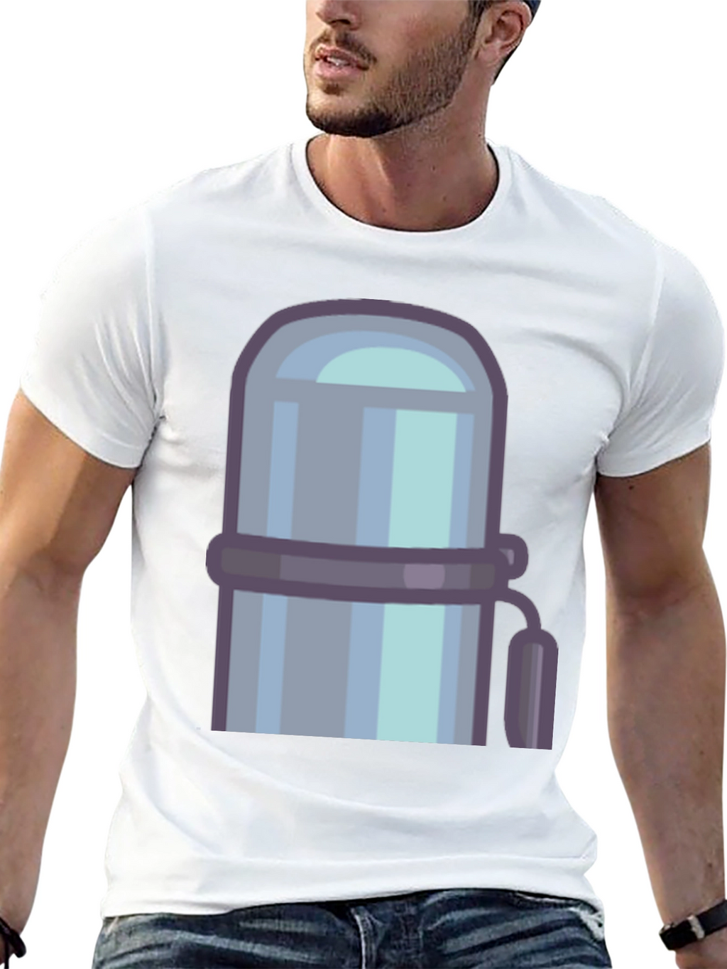 Retro Thermos Graphic Tee - Cool Casual Style