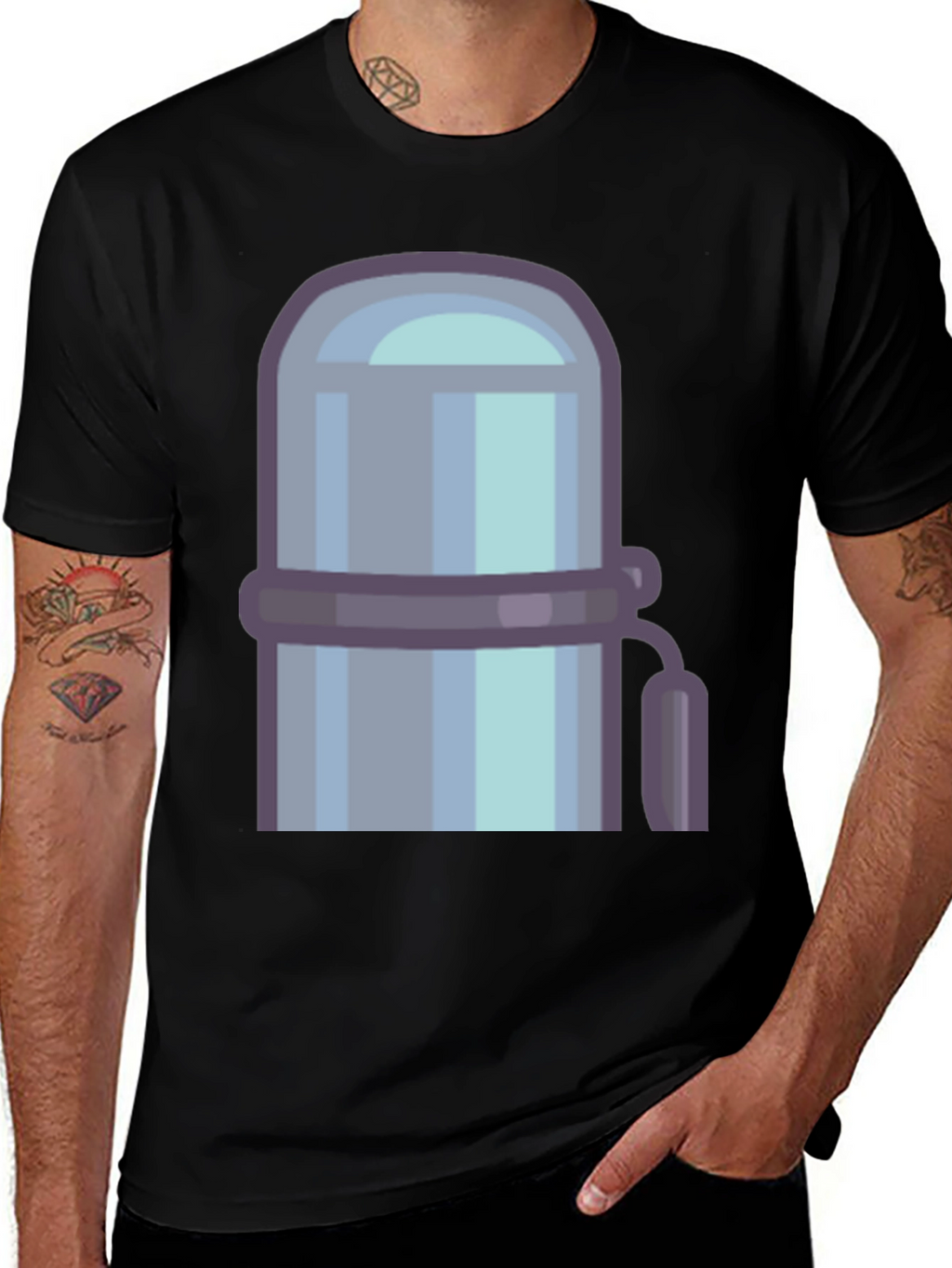 Retro Thermos Graphic Tee - Cool Casual Style