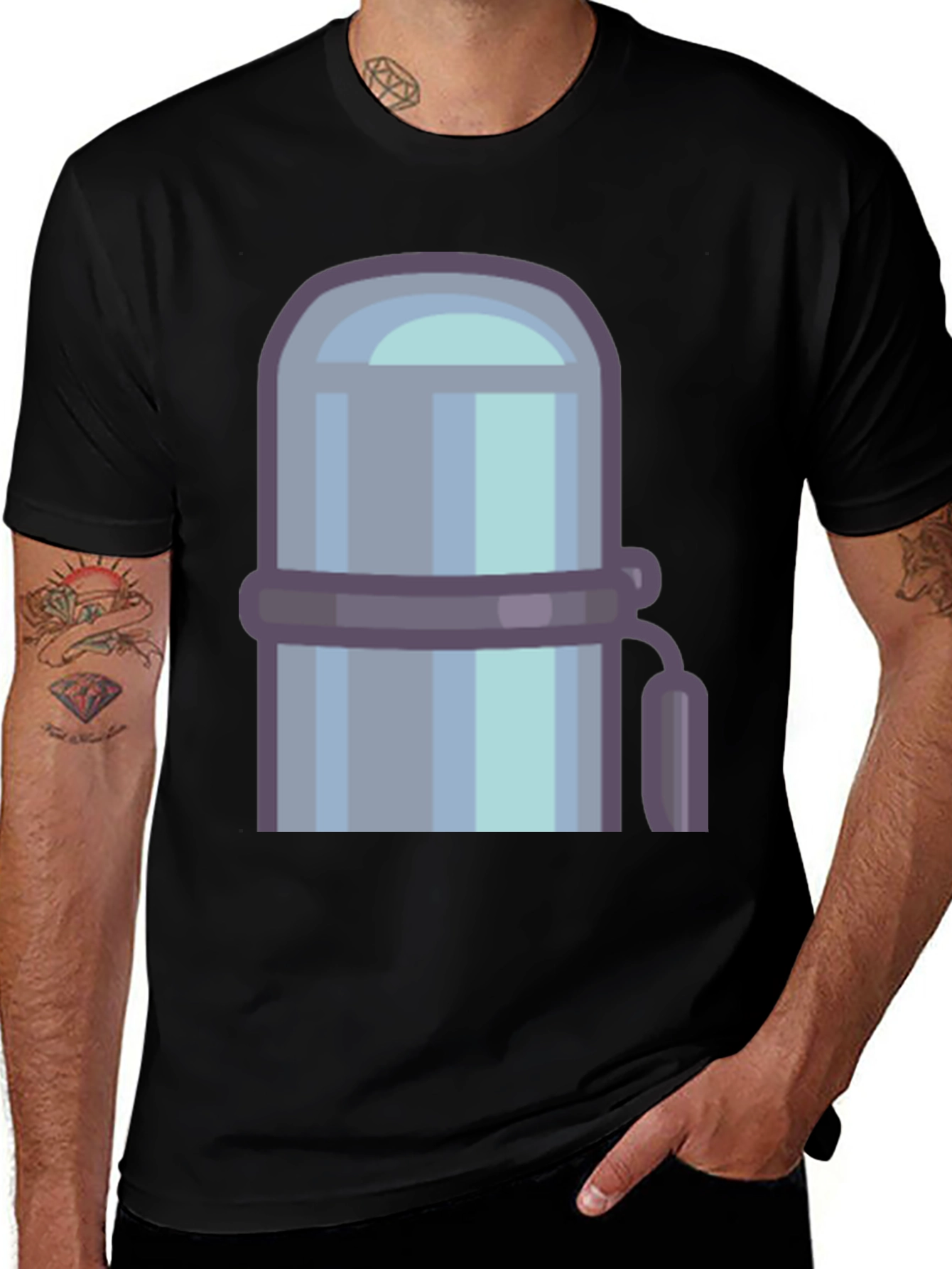 Retro Thermos Graphic Tee - Cool Casual Style