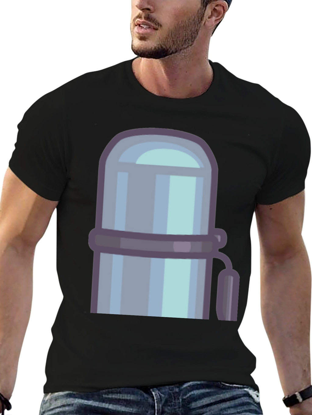 Retro Thermos Graphic Tee - Cool Casual Style