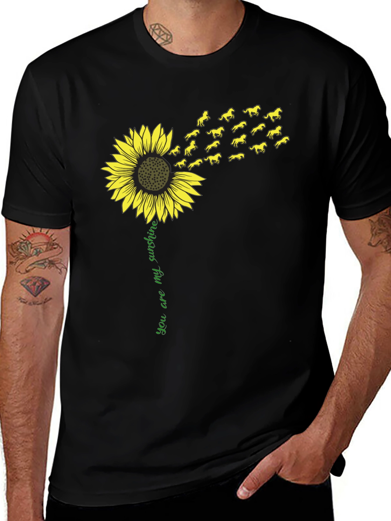 Sunflower Horse T-Shirt - You Are My Sunshine Tee