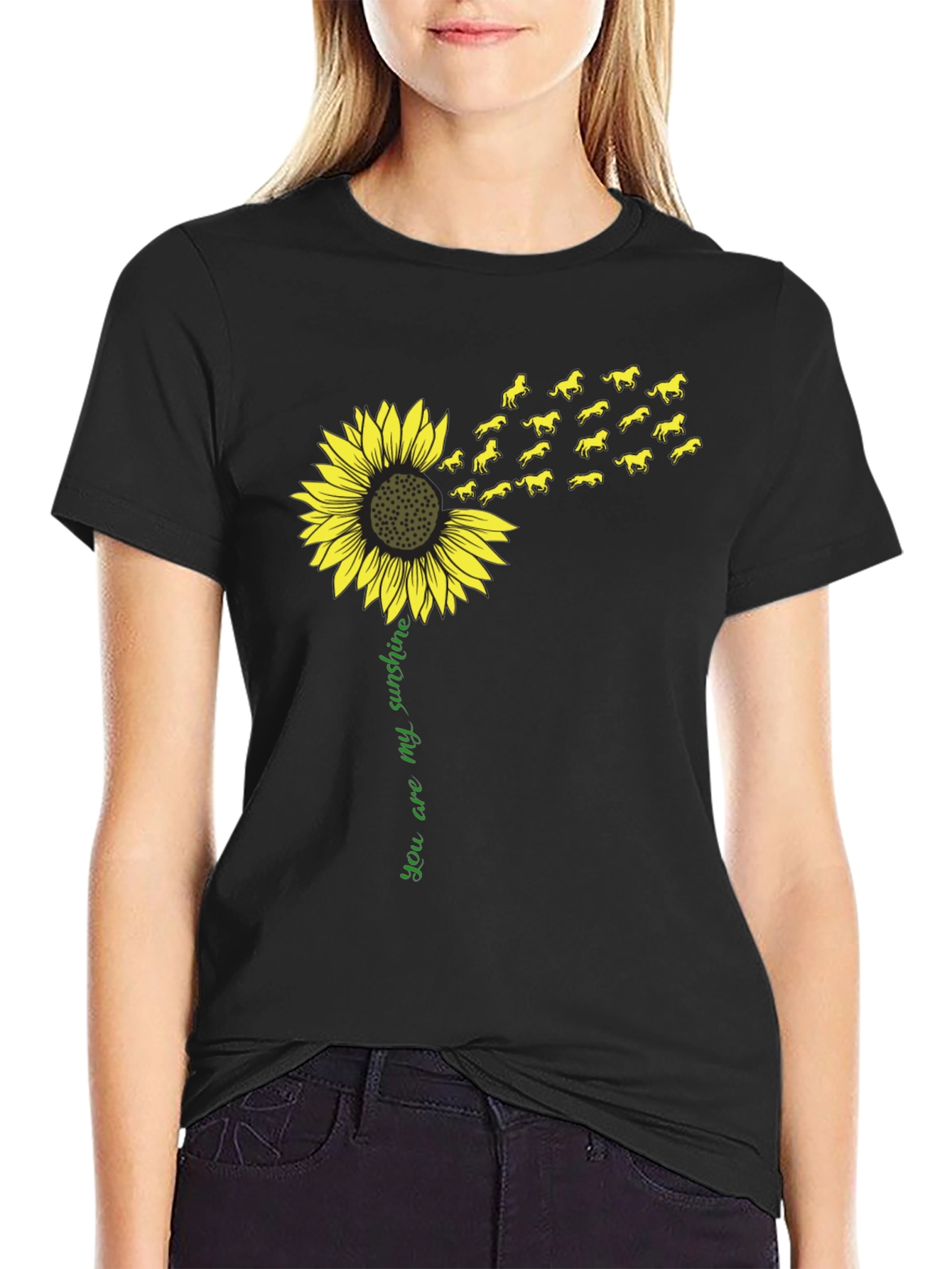 Sunflower Horse T-Shirt - You Are My Sunshine Tee