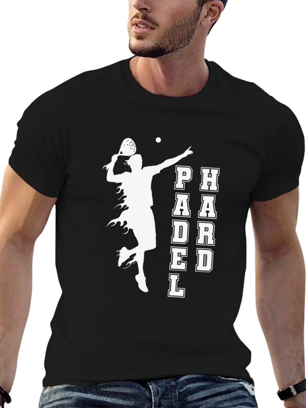 Padel Player Graphic Tee - Black