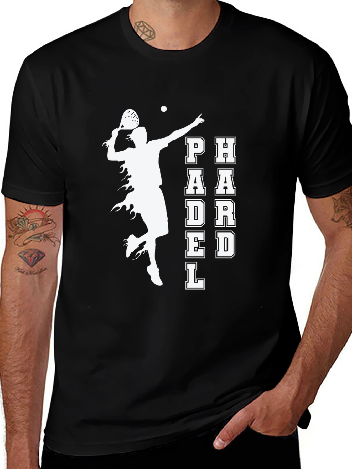 Padel Player Graphic Tee - Black