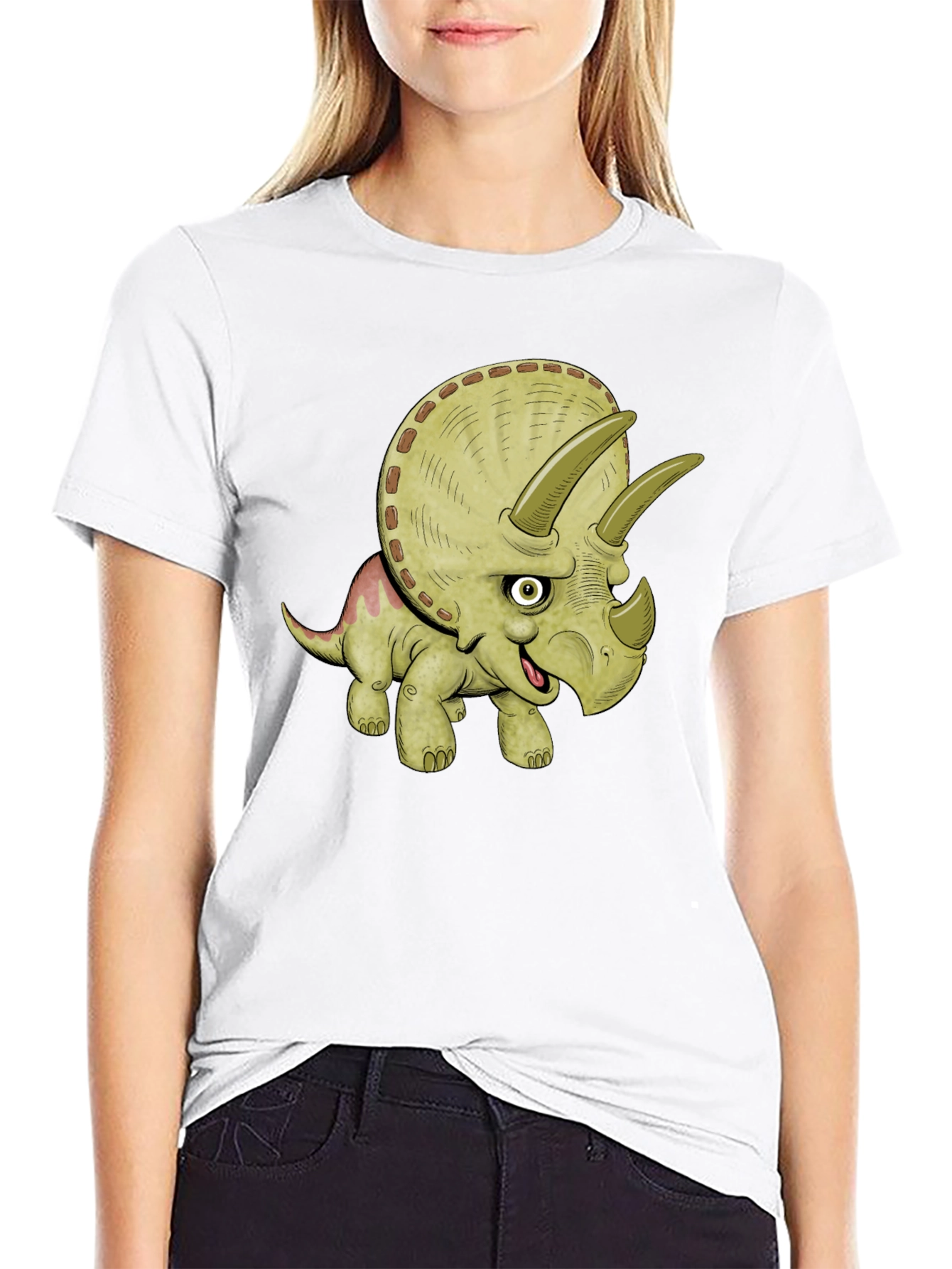 Triceratops Dinosaur Graphic T-Shirt