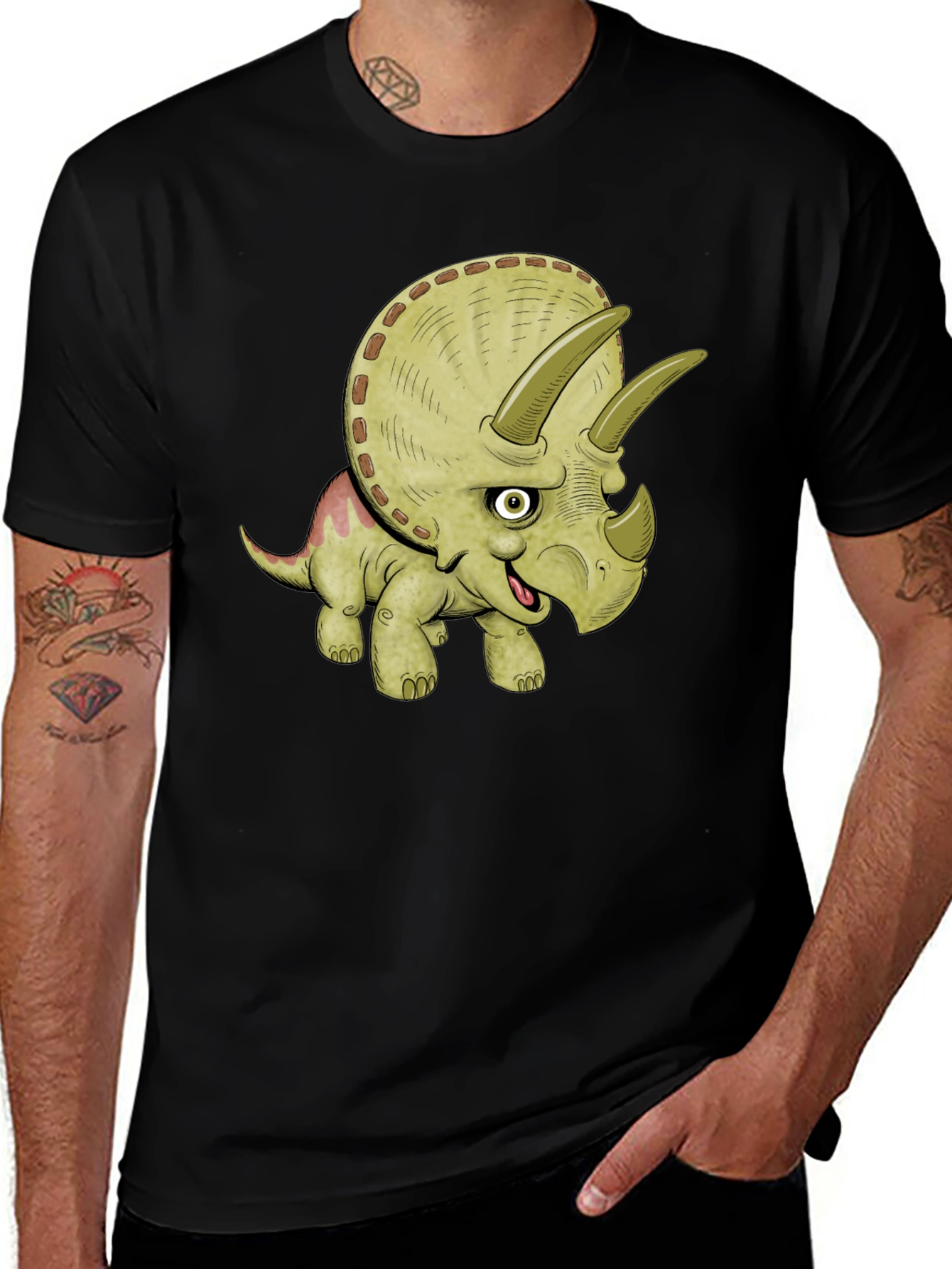 Triceratops Dinosaur Graphic T-Shirt