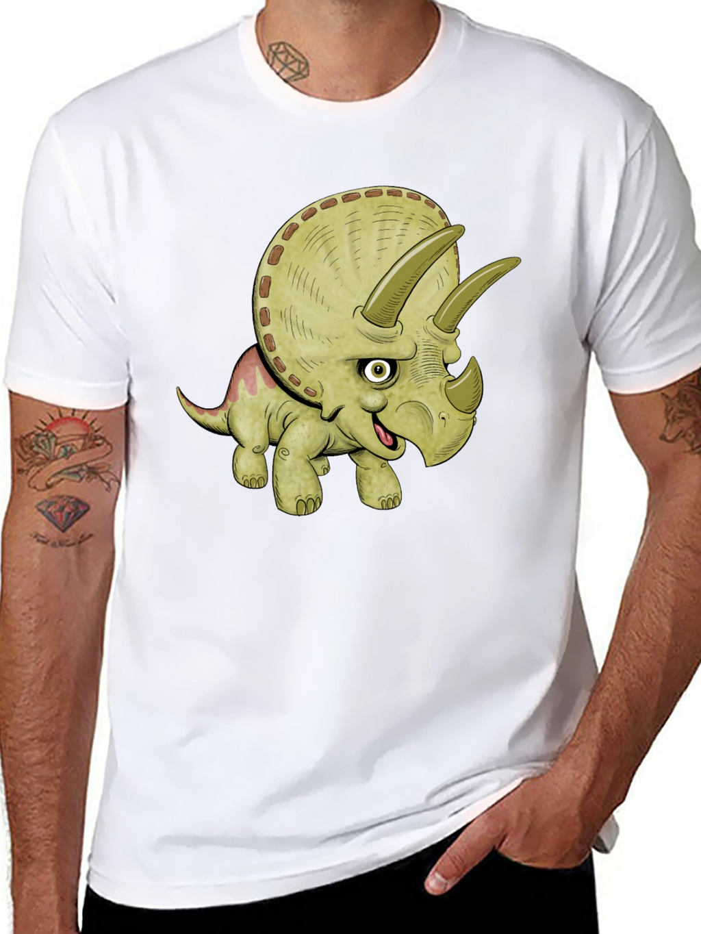 Triceratops Dinosaur Graphic T-Shirt