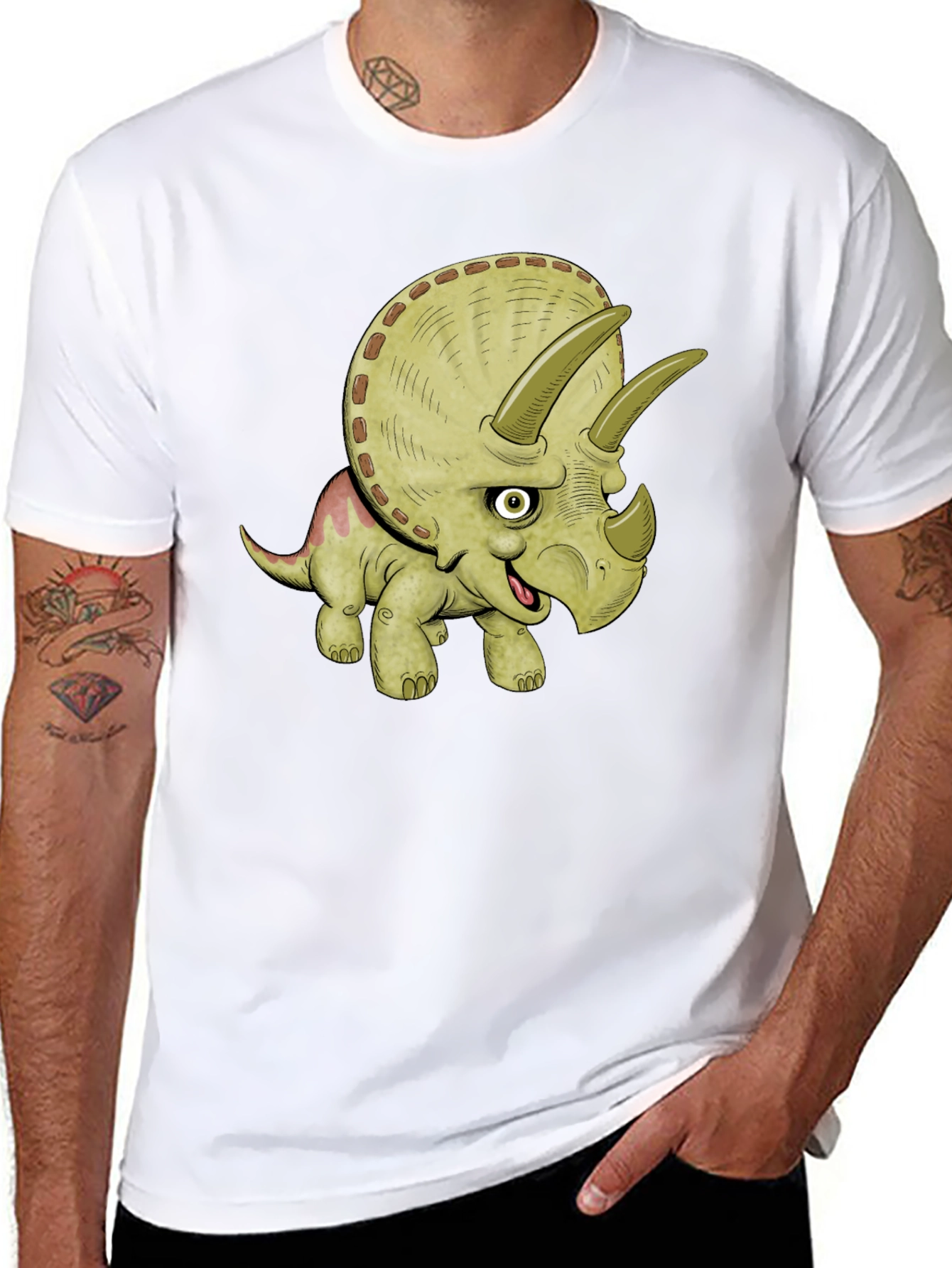 Triceratops Dinosaur Graphic T-Shirt