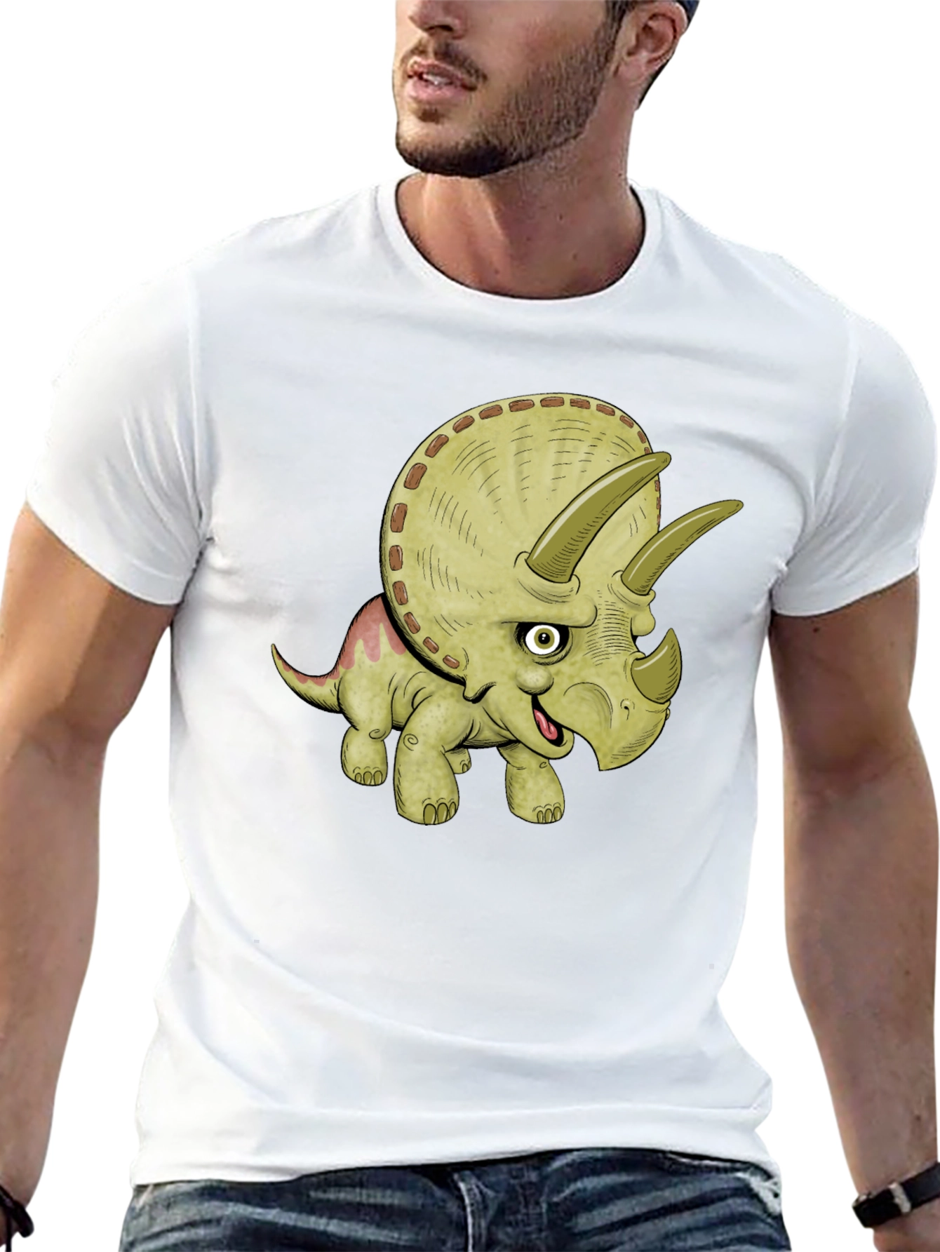 Triceratops Dinosaur Graphic T-Shirt