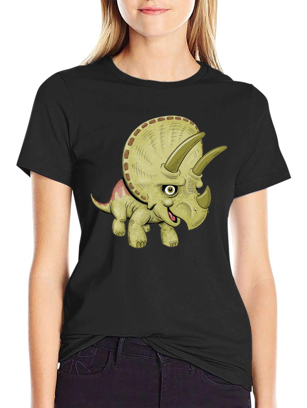 Triceratops Dinosaur Graphic T-Shirt