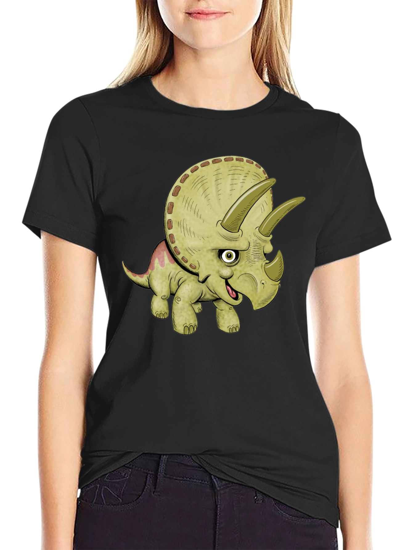 Triceratops Dinosaur Graphic T-Shirt