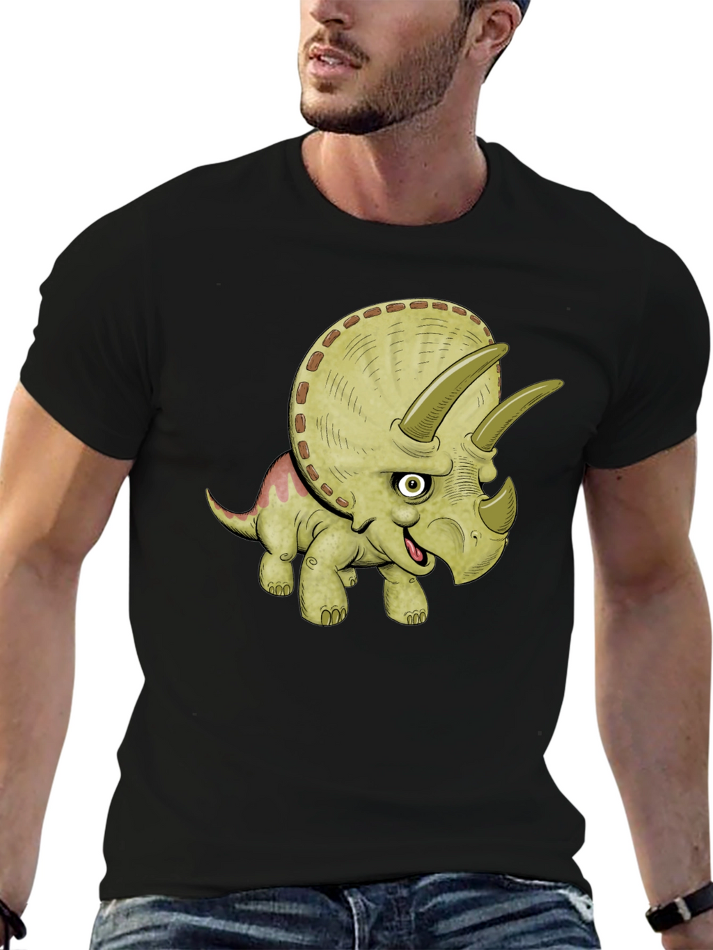 Triceratops Dinosaur Graphic T-Shirt