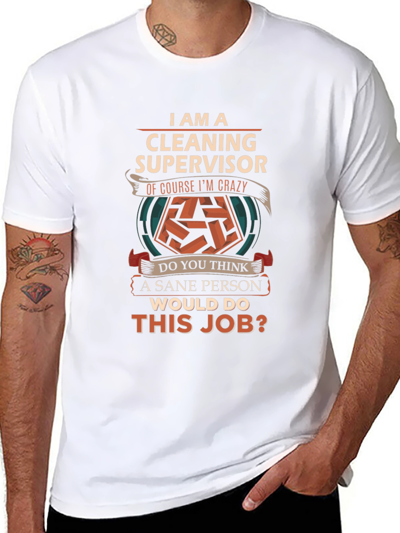 Cleaning Supervisor Crazy Job T-Shirt