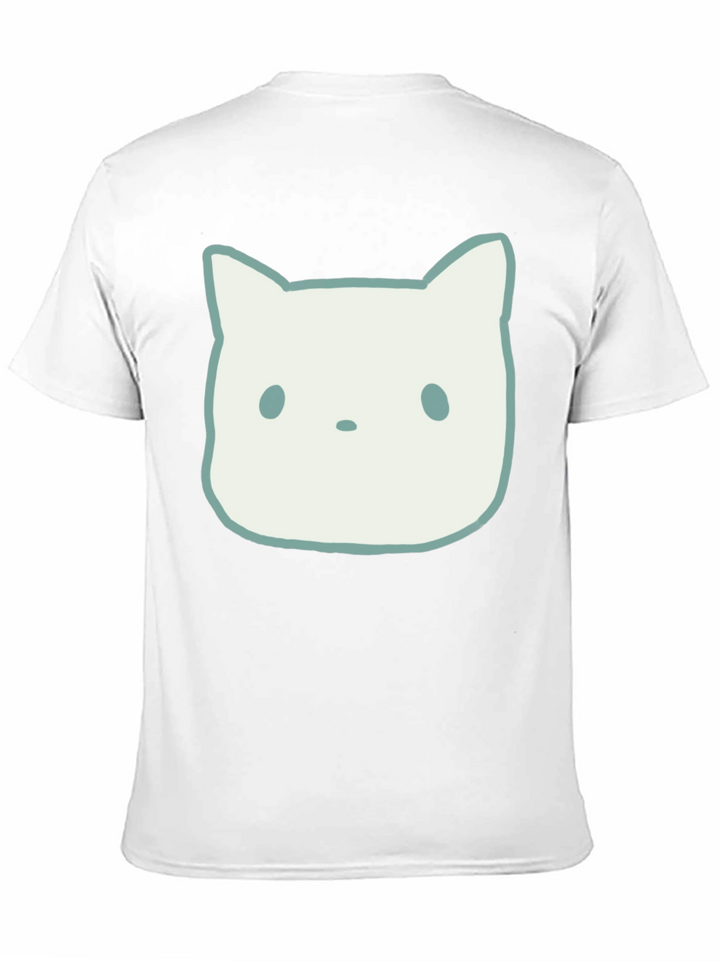 Cute Cat Face Graphic Tee - Black Unisex T-Shirt
