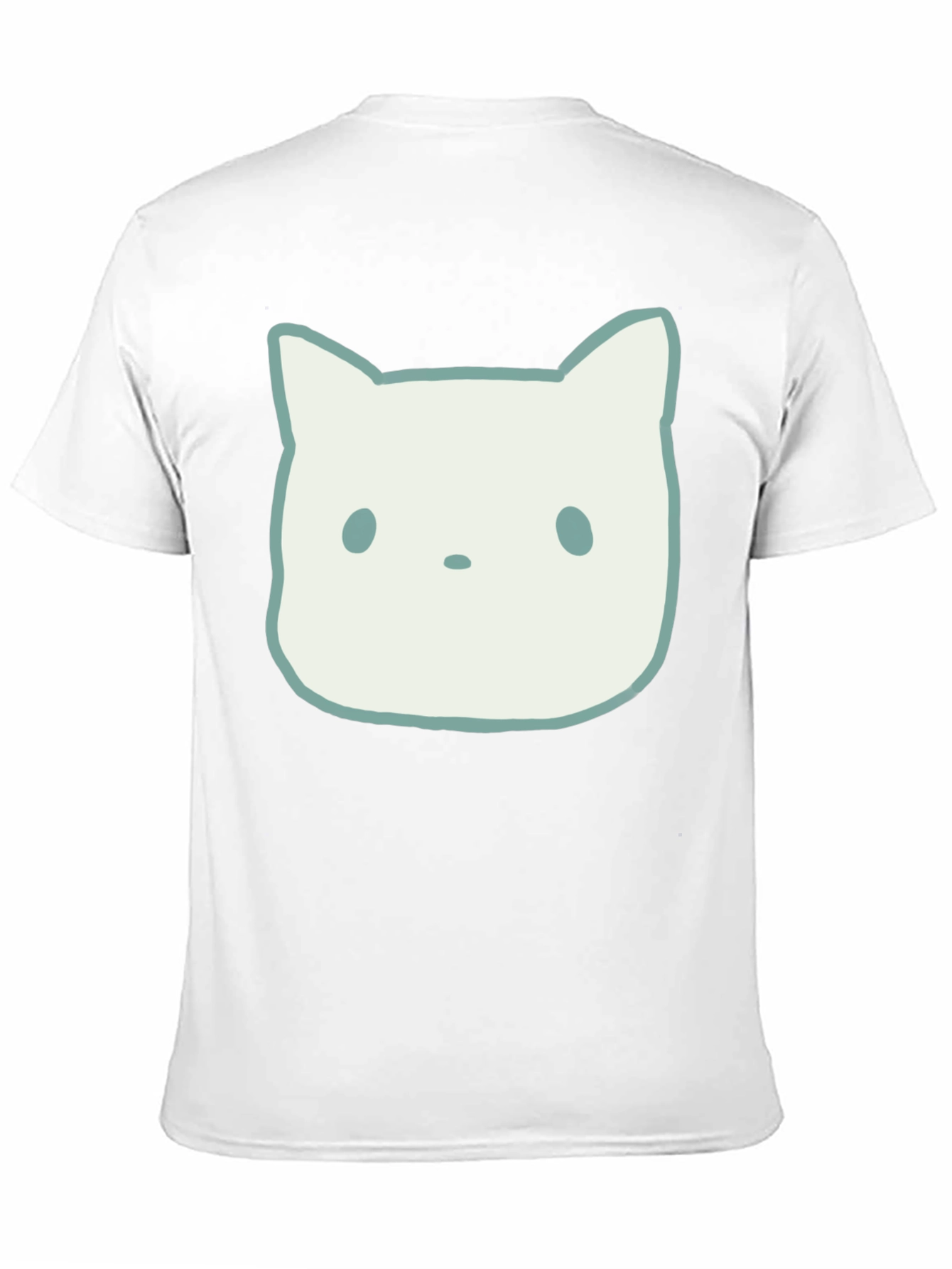Cute Cat Face Graphic Tee - Black Unisex T-Shirt
