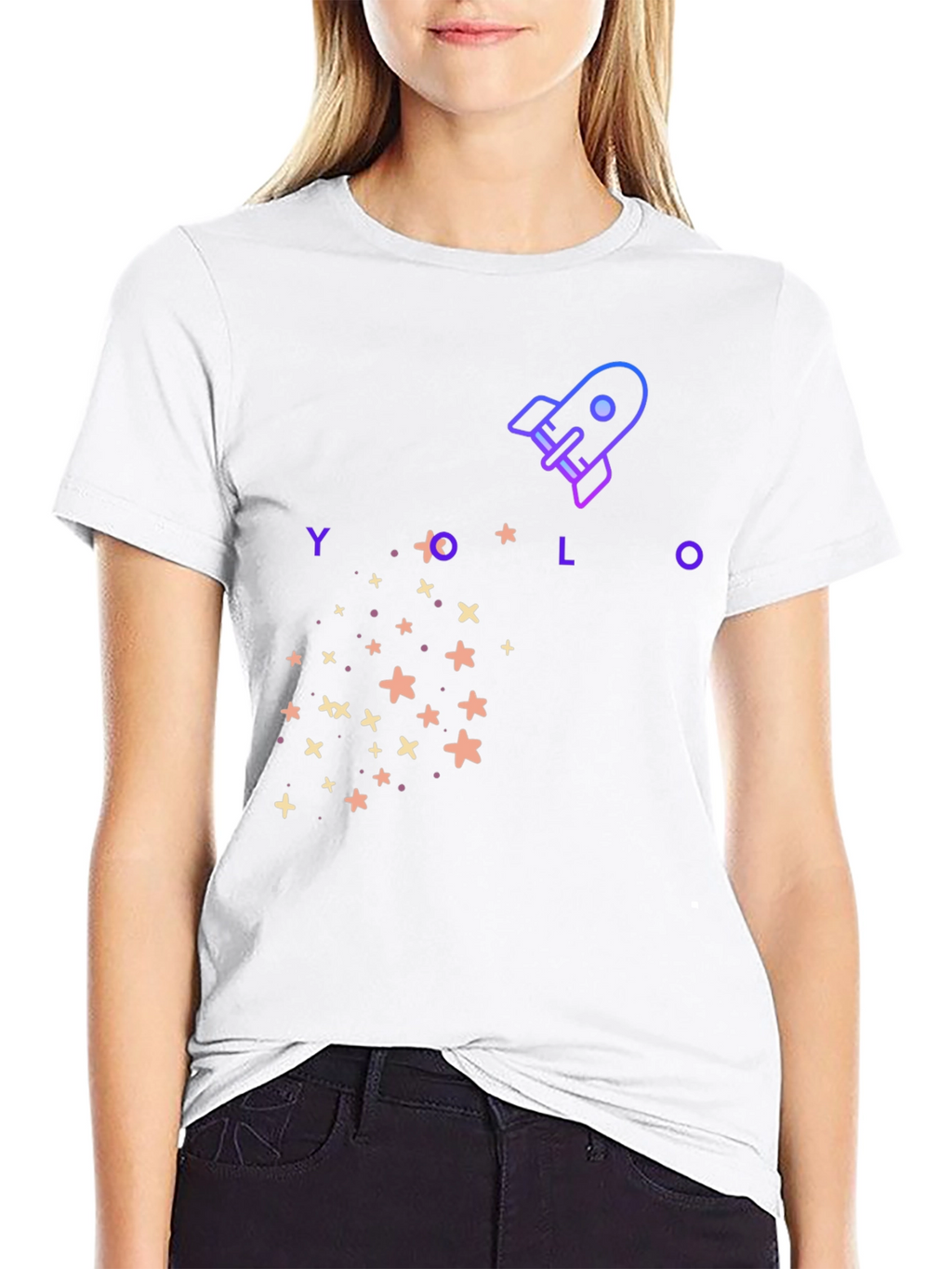 YOLO Rocket Graphic T-Shirt - Trendy Design