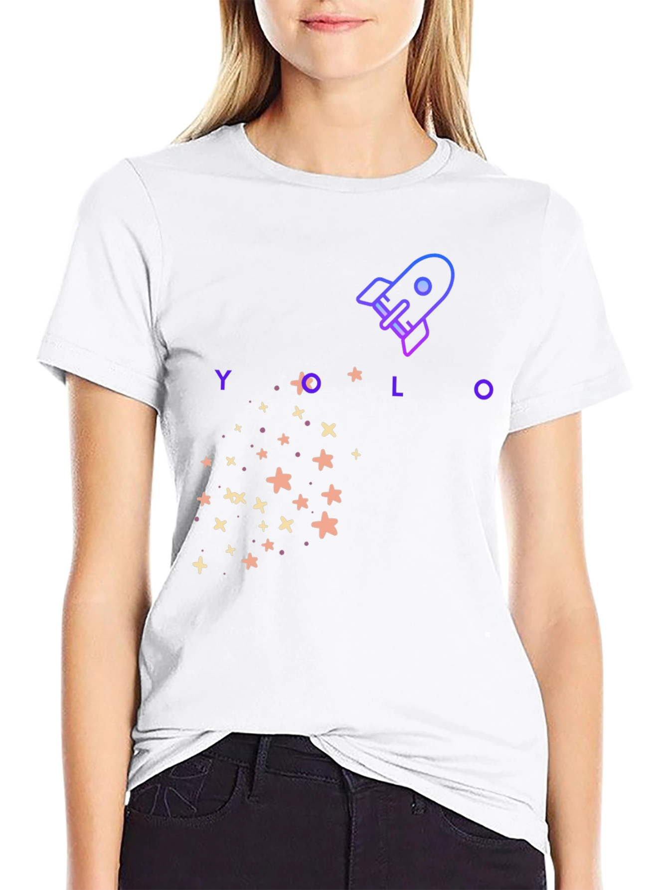 YOLO Rocket Graphic T-Shirt - Trendy Design