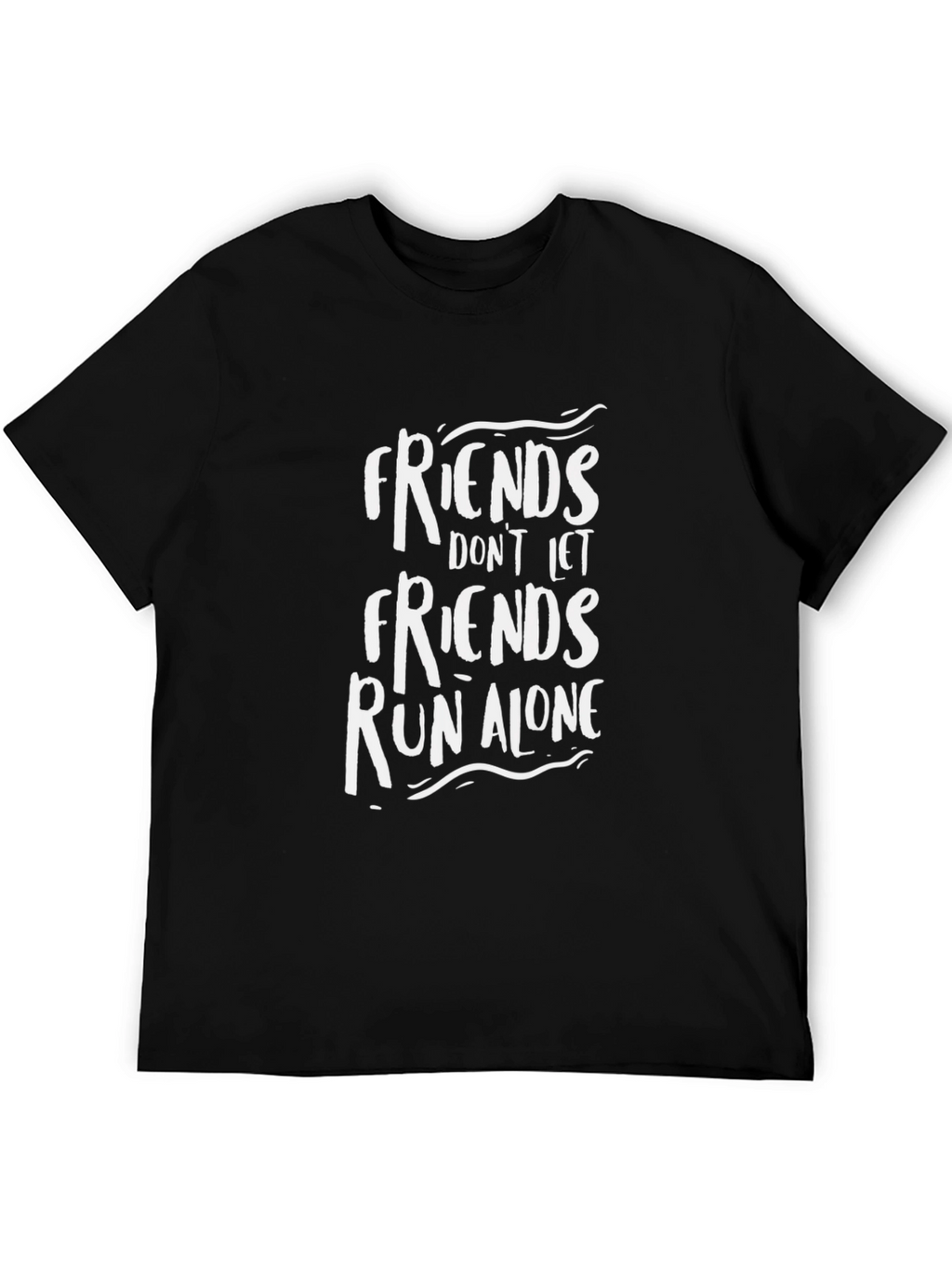 Friends Run Alone Graphic Tee - Black