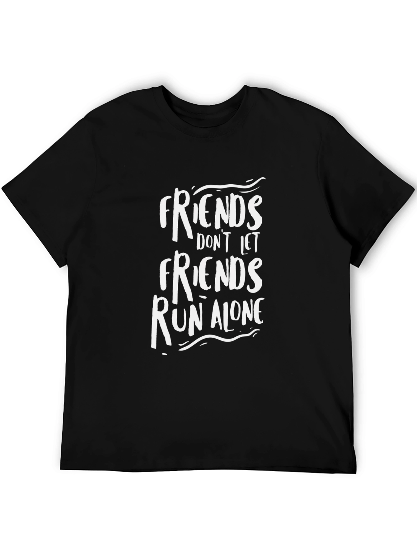 Friends Run Alone Graphic Tee - Black