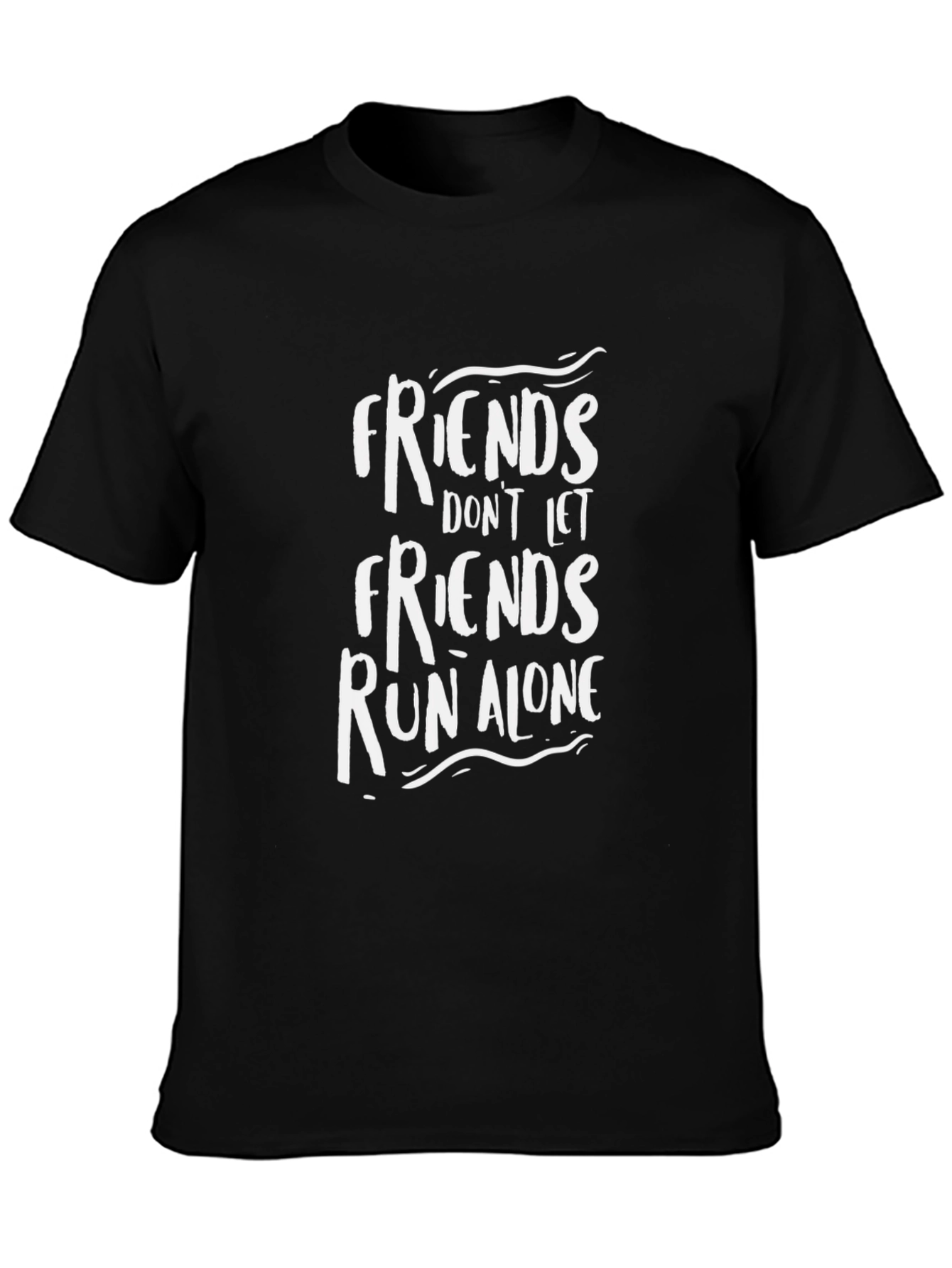 Friends Run Alone Graphic Tee - Black