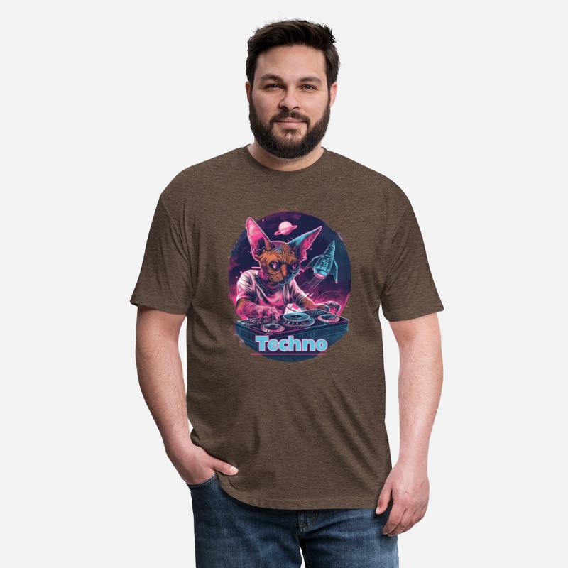 Techno DJ Rave Space Alien Cat