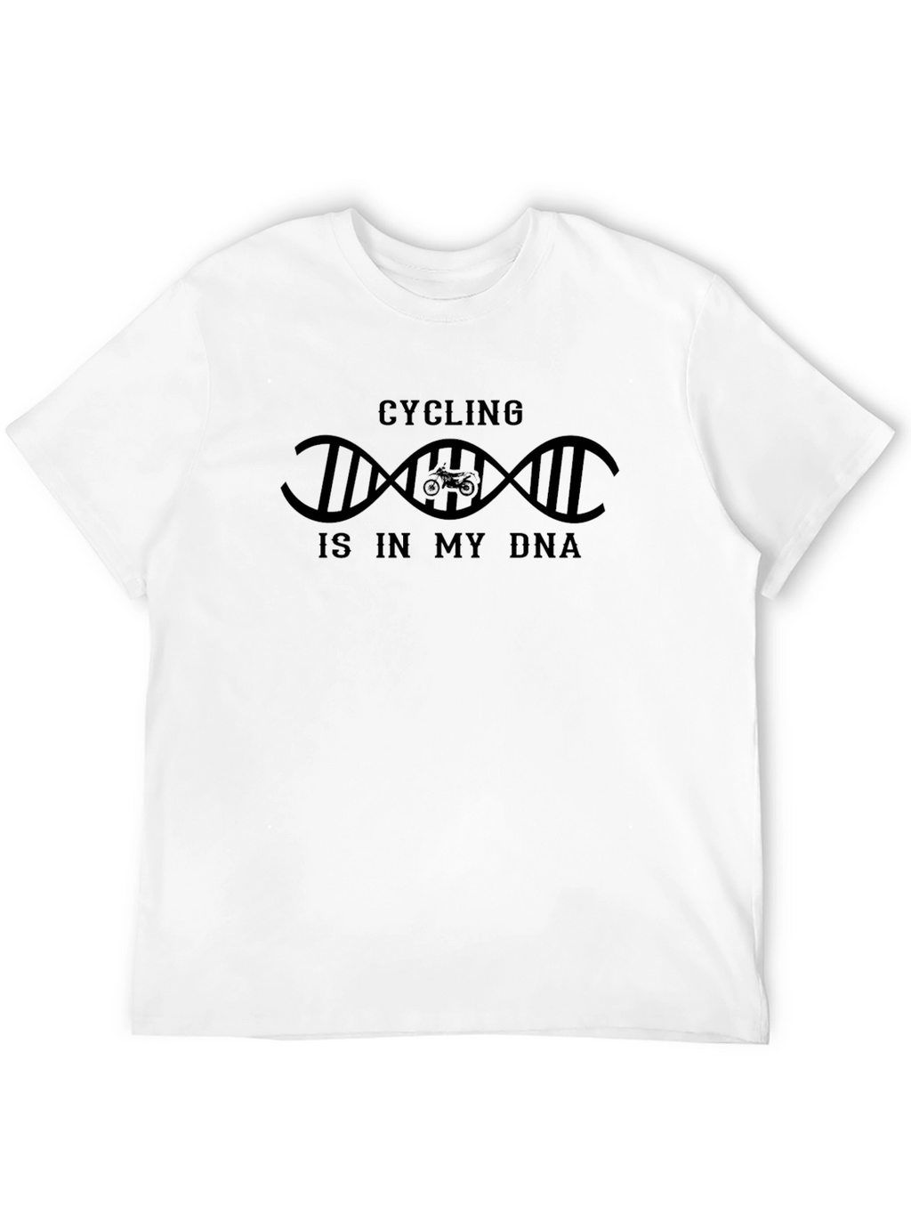 Cycling DNA T-Shirt -  Black Cotton Tee