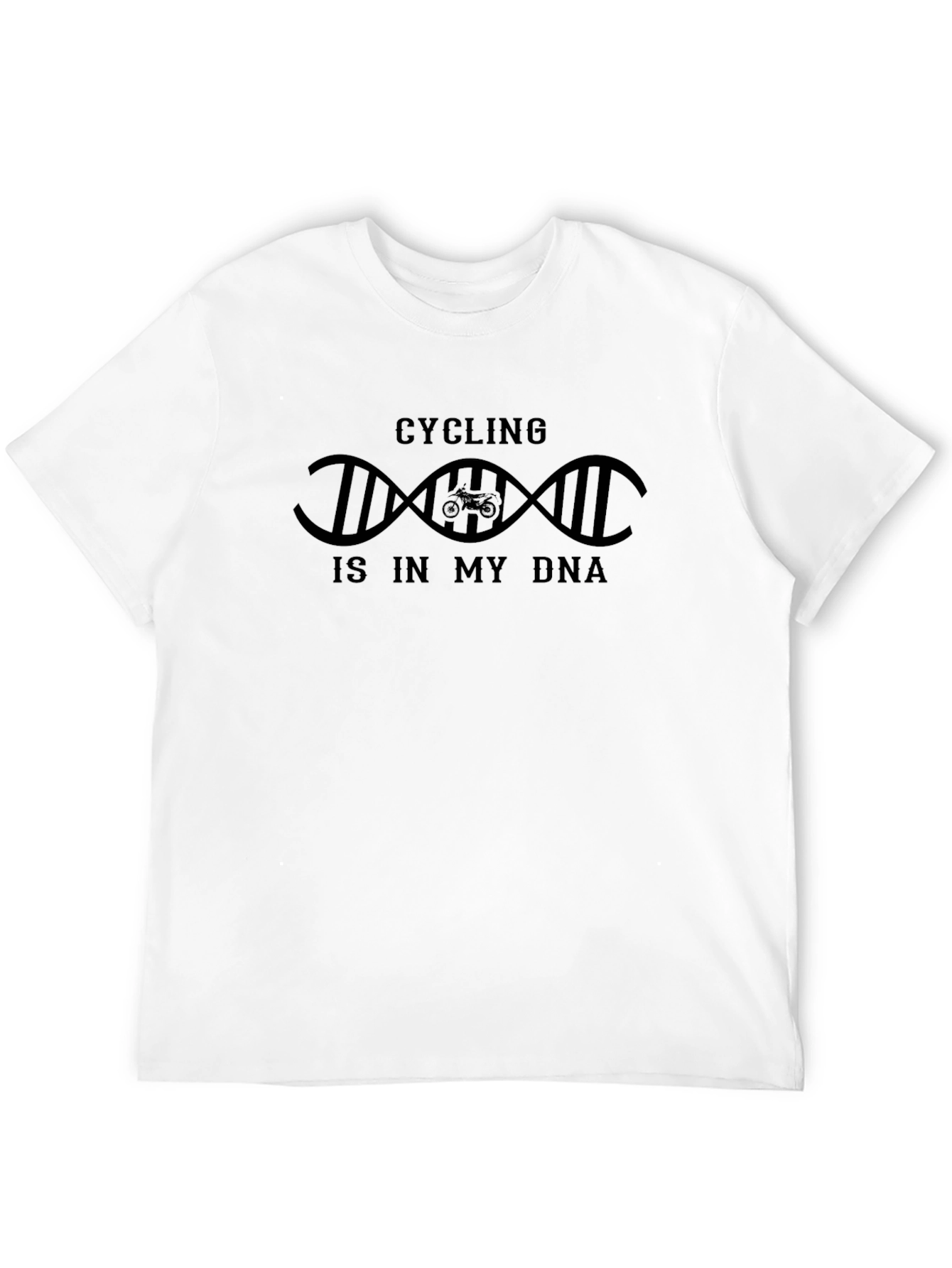 Cycling DNA T-Shirt -  Black Cotton Tee