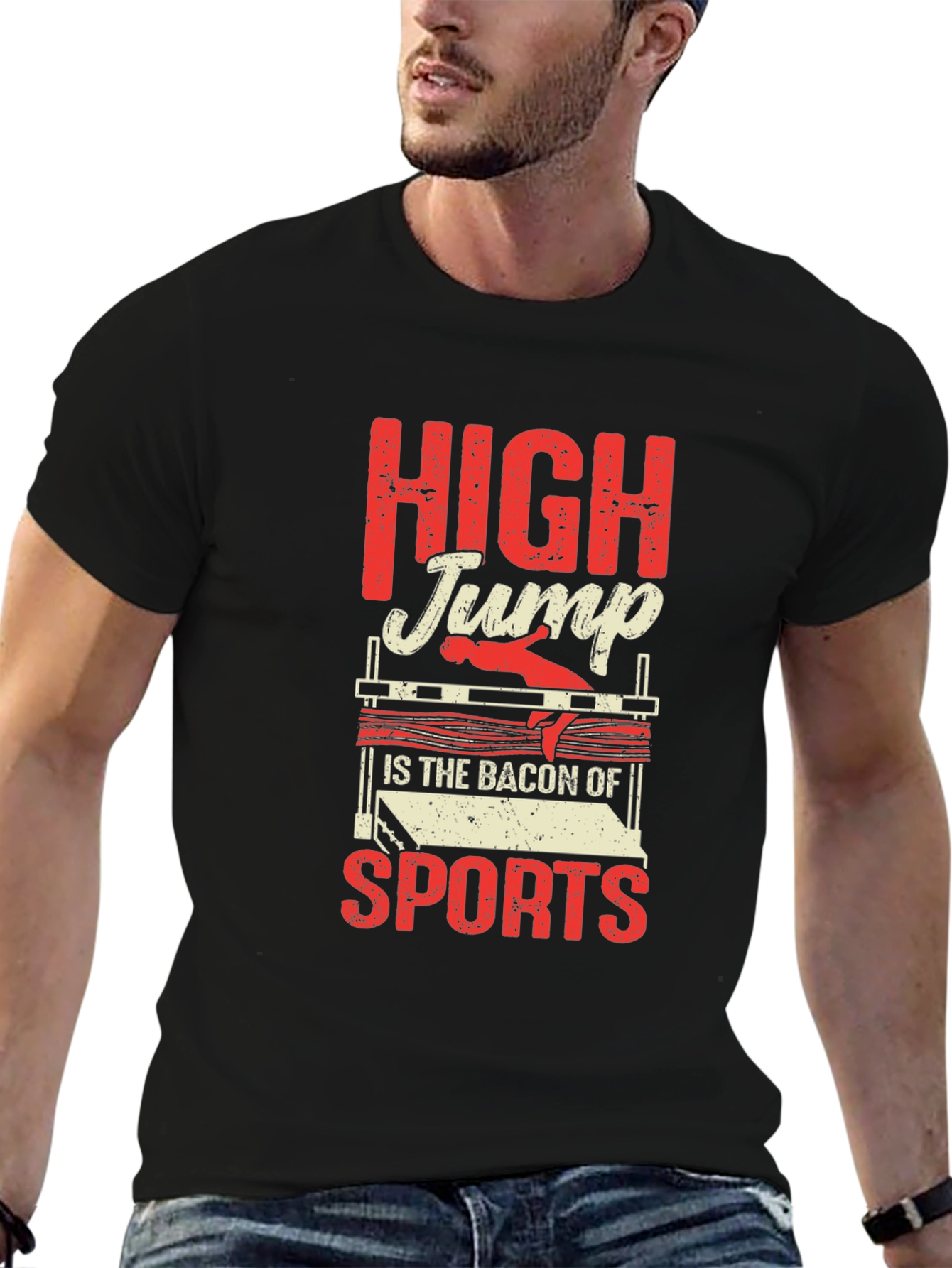 High Jump Bacon of Sports Graphic T-Shirt