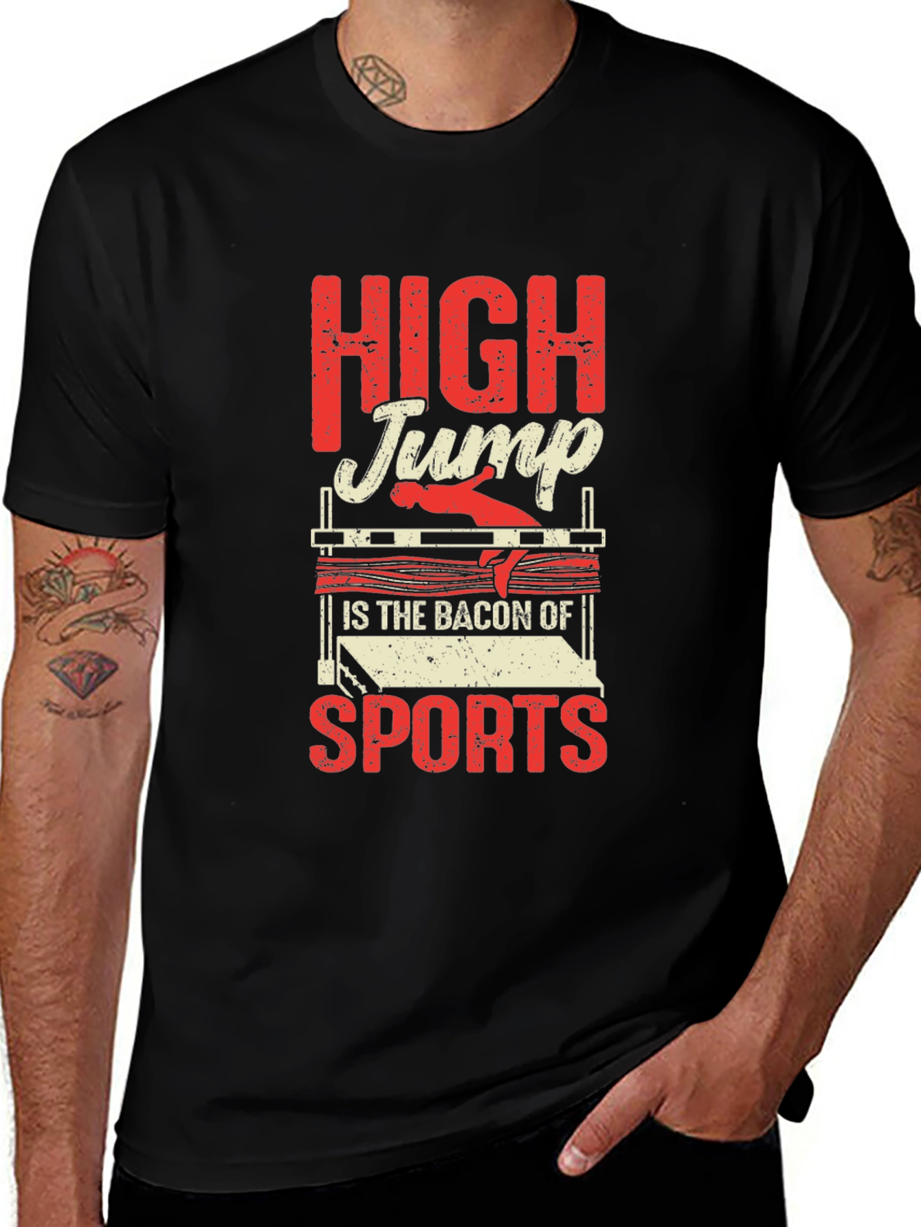 High Jump Bacon of Sports Graphic T-Shirt