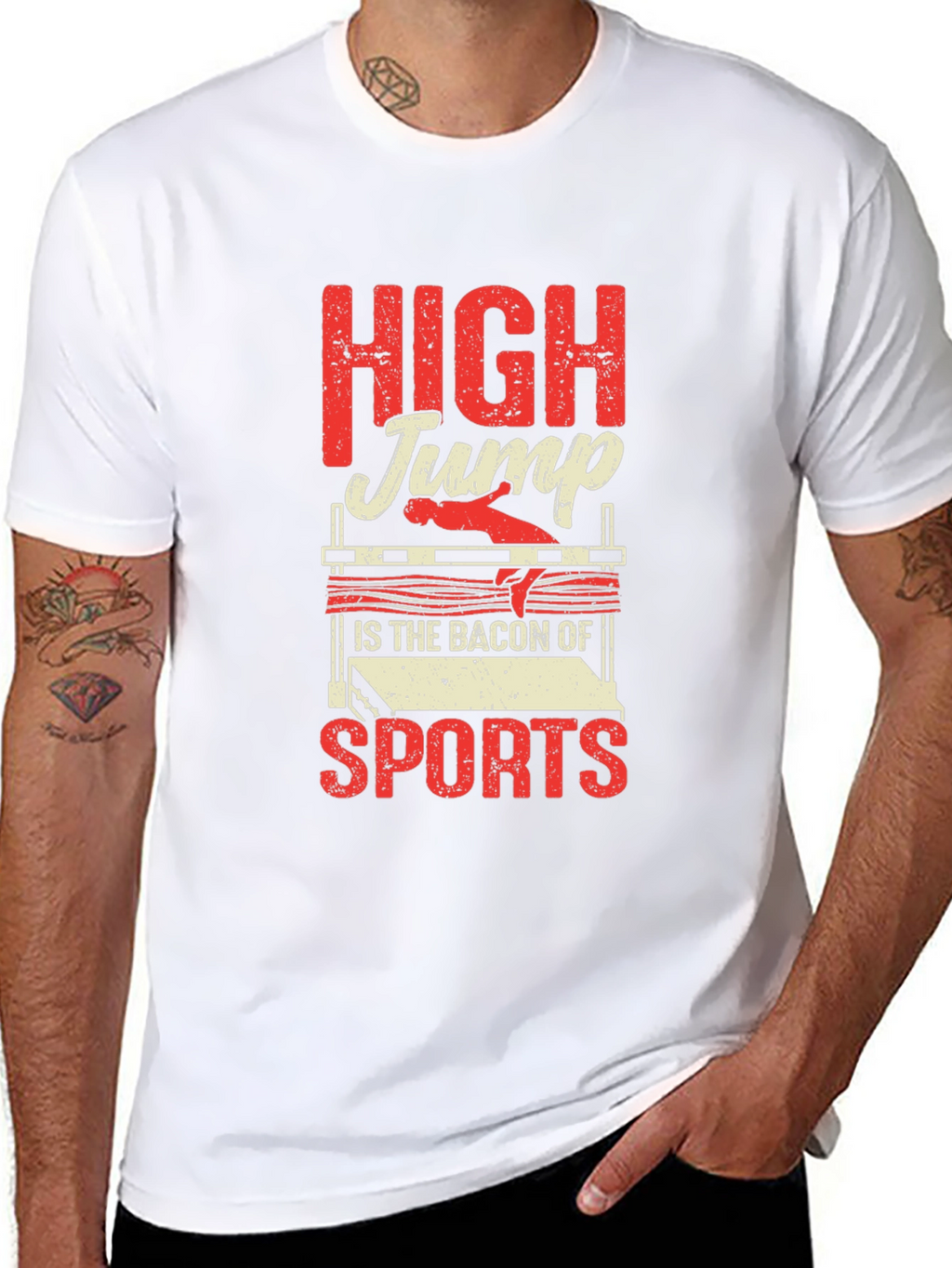 High Jump Bacon of Sports Graphic T-Shirt