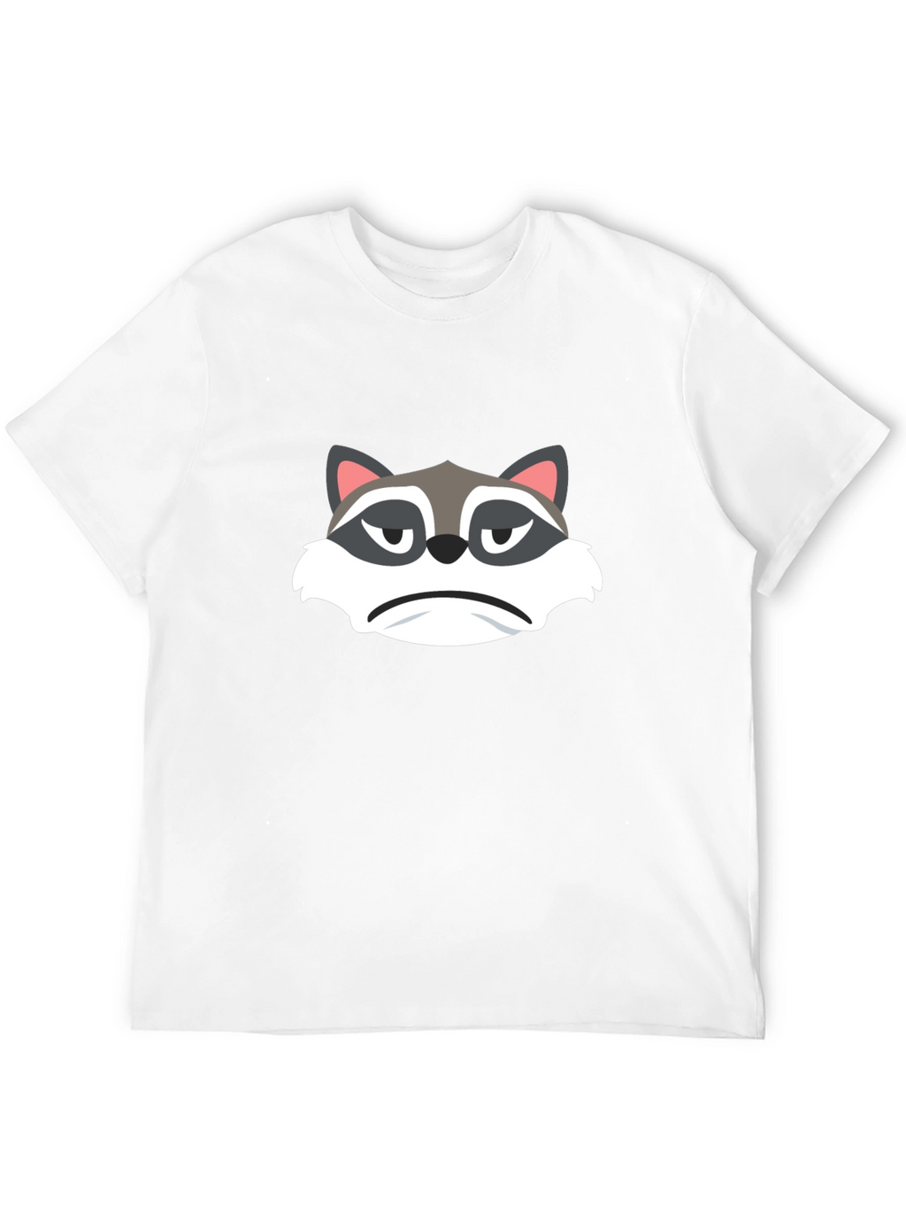 Grumpy Raccoon Graphic Tee - Soft Black Cotton