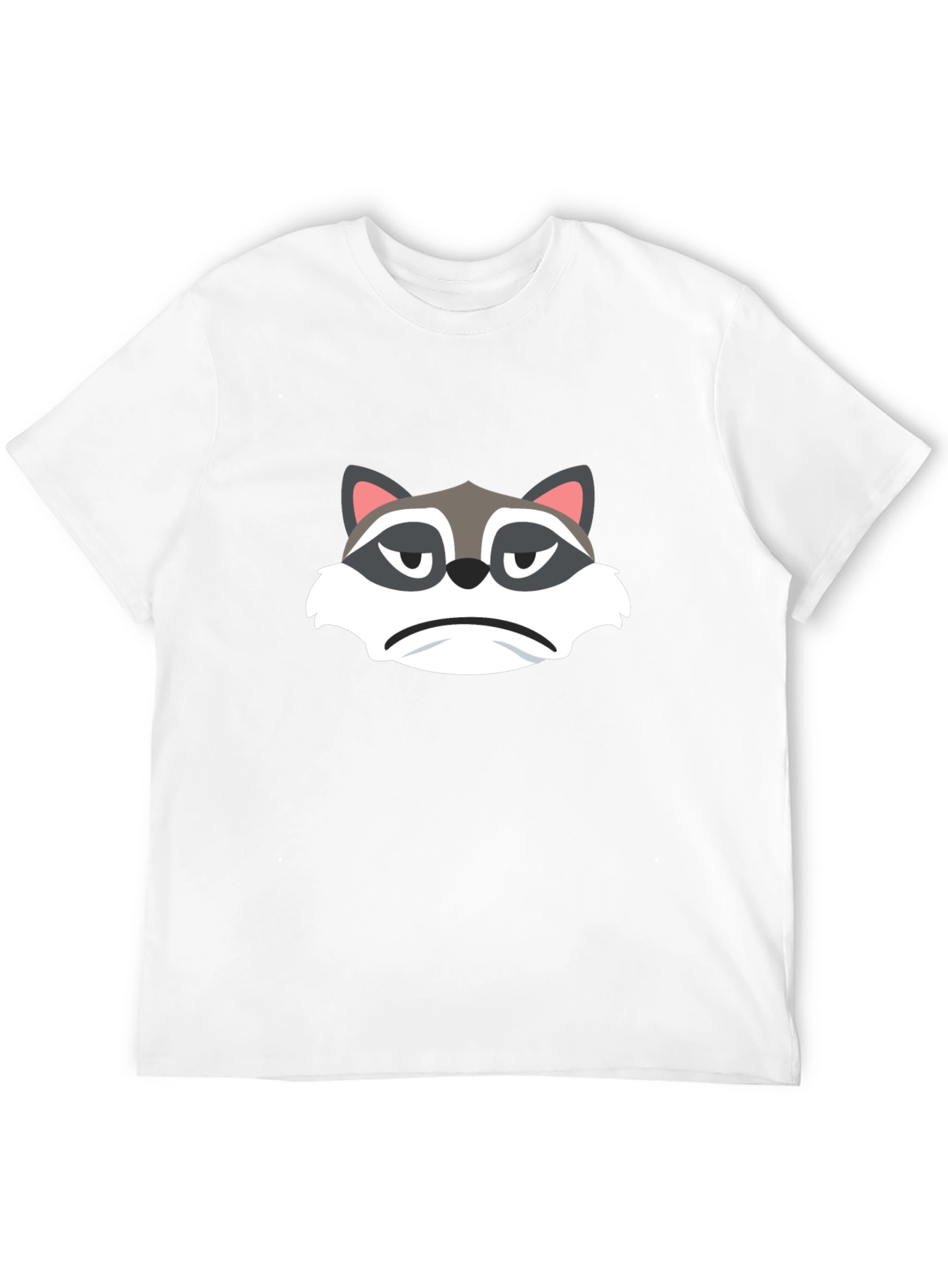 Grumpy Raccoon Graphic Tee - Soft Black Cotton