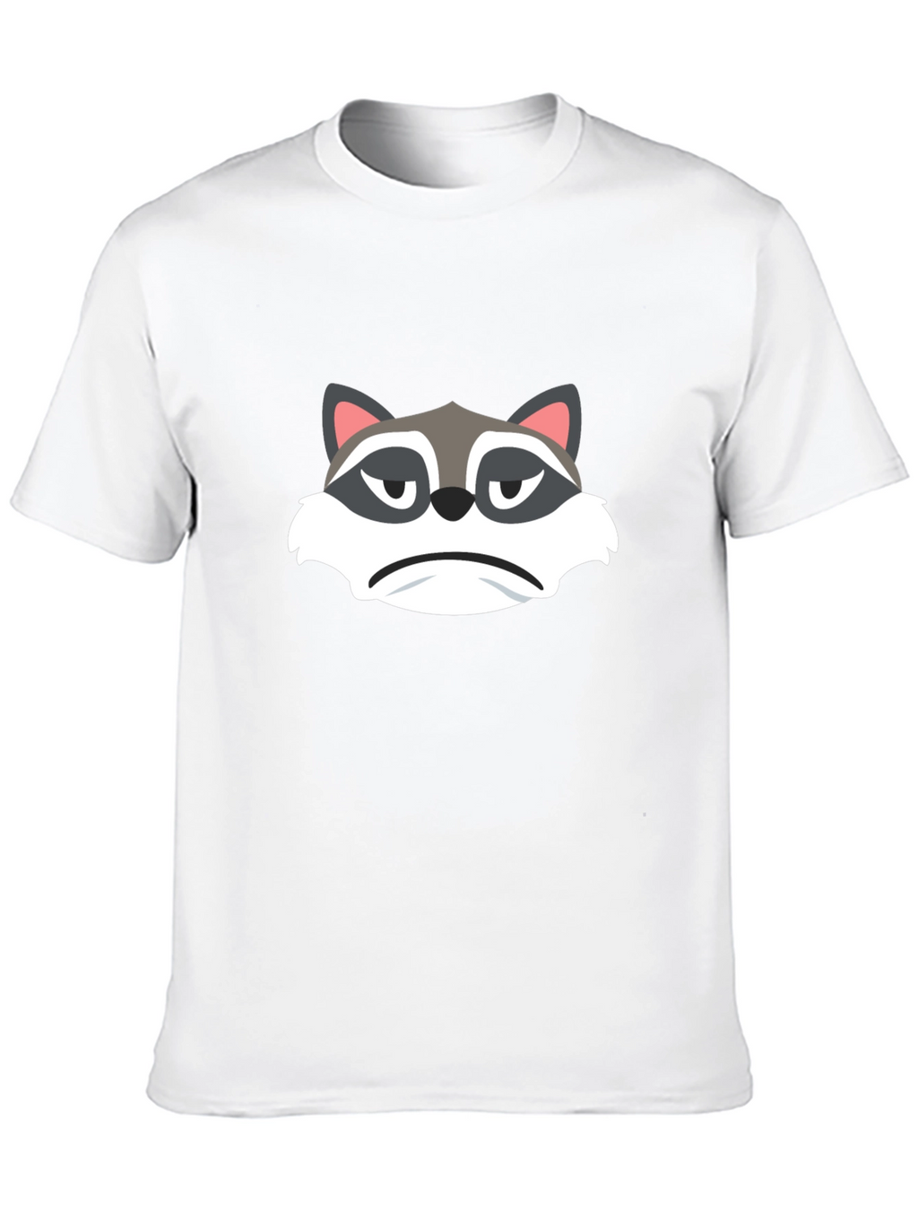 Grumpy Raccoon Graphic Tee - Soft Black Cotton
