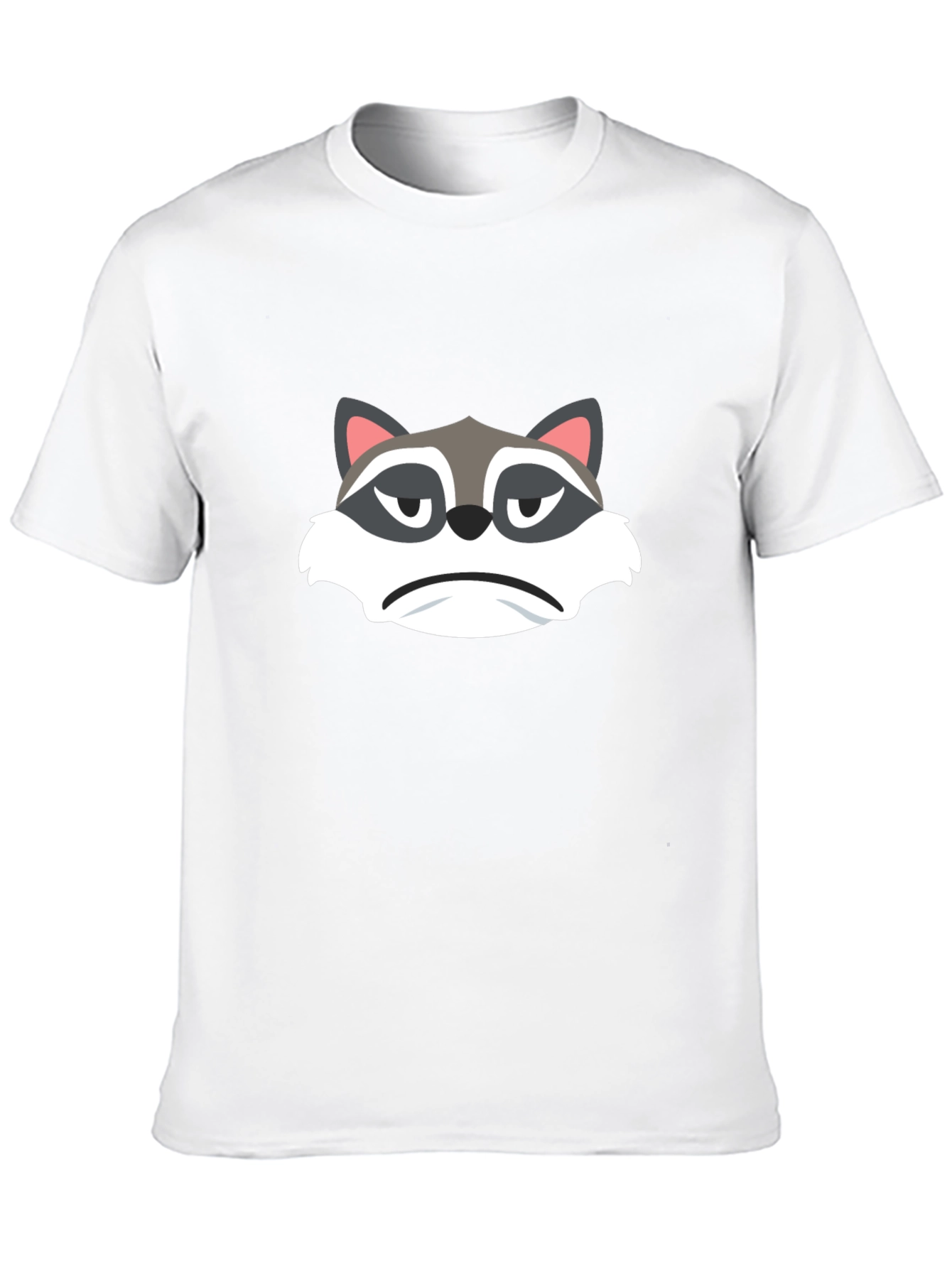 Grumpy Raccoon Graphic Tee - Soft Black Cotton