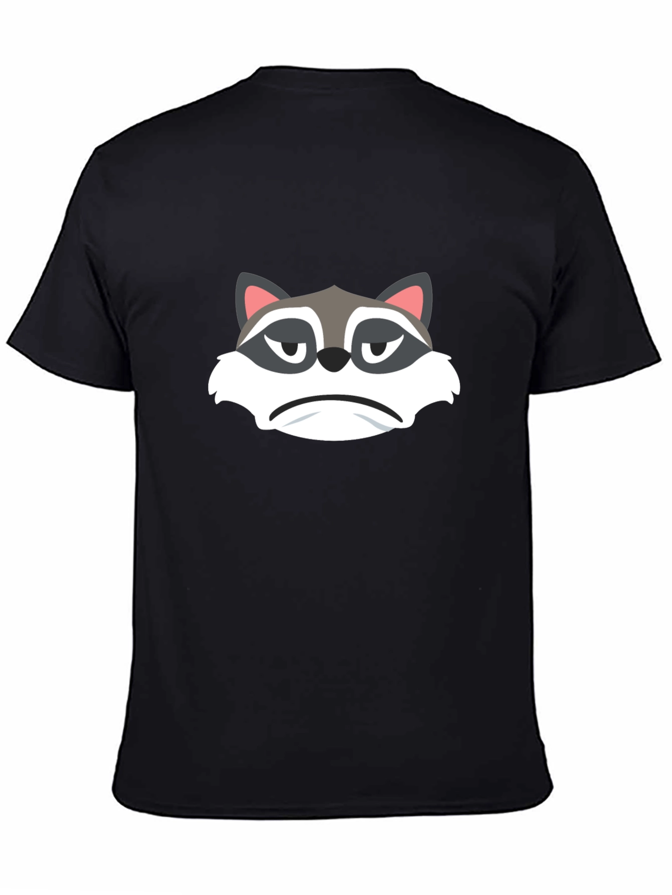 Grumpy Raccoon Graphic Tee - Soft Black Cotton