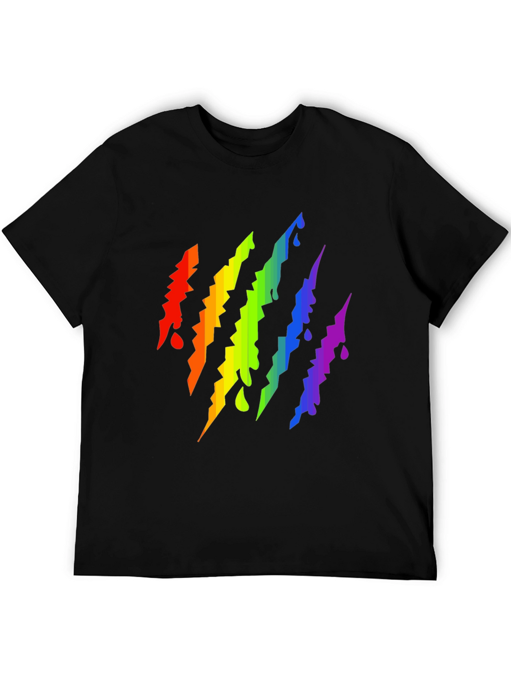 Rainbow Claw Mark Black T-Shirt