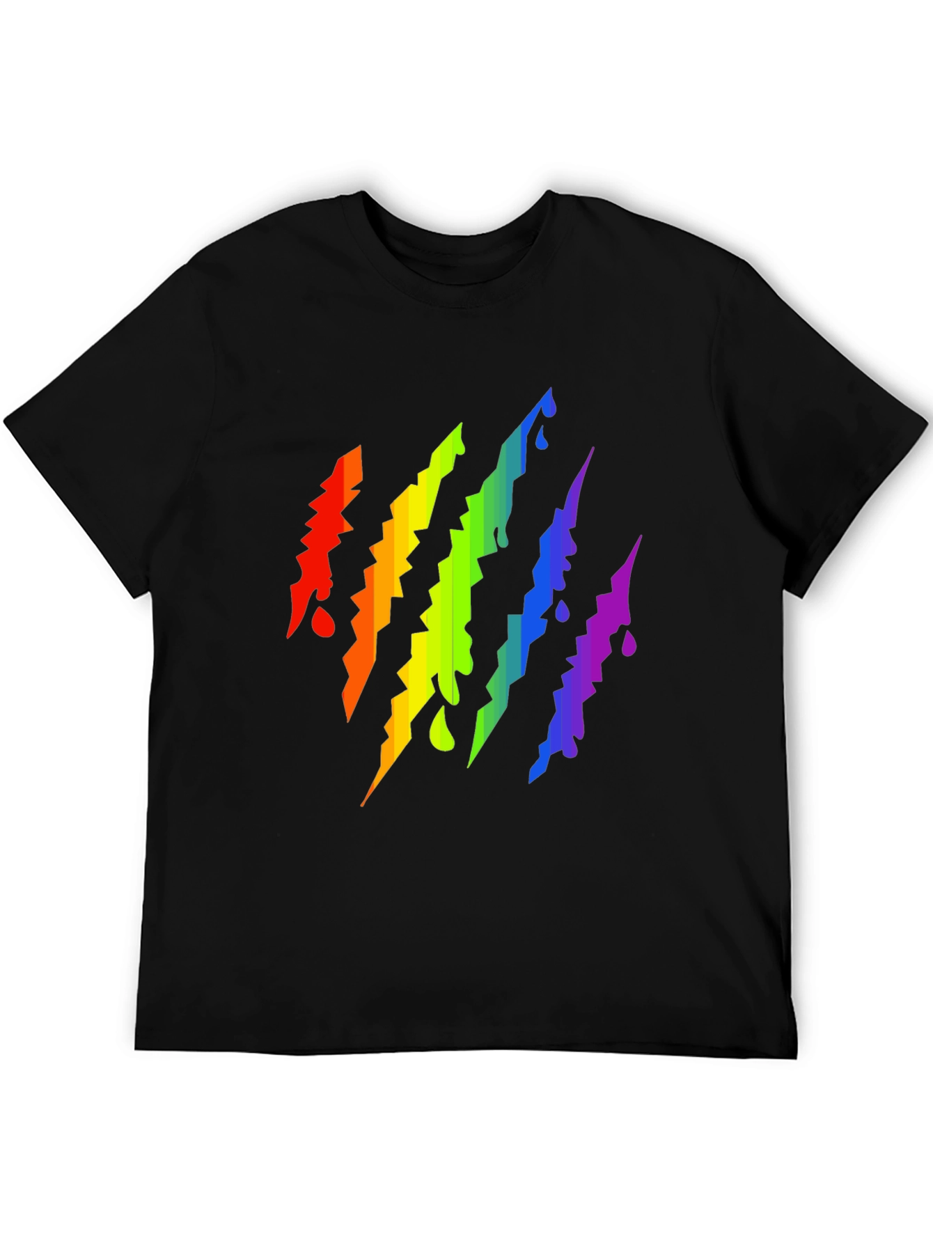 Rainbow Claw Mark Black T-Shirt