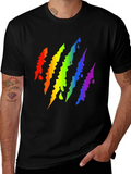 Rainbow Claw Mark Black T-Shirt
