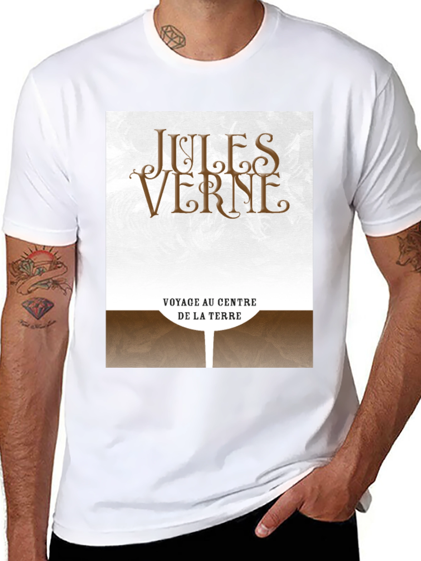 Jules Verne Voyage Au Centre De La Terre Graphic Tee
