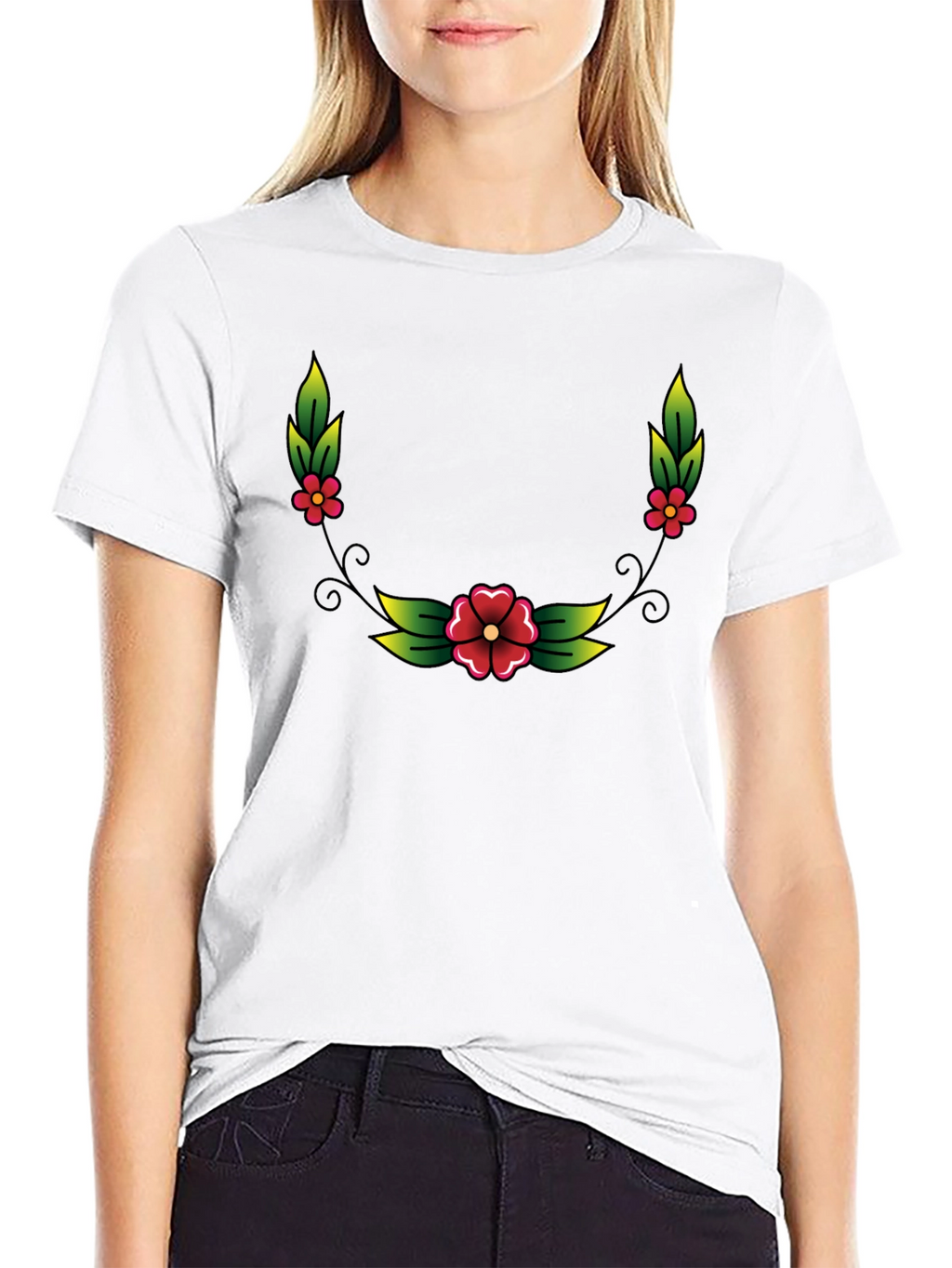 Floral Crew Neck T-Shirt