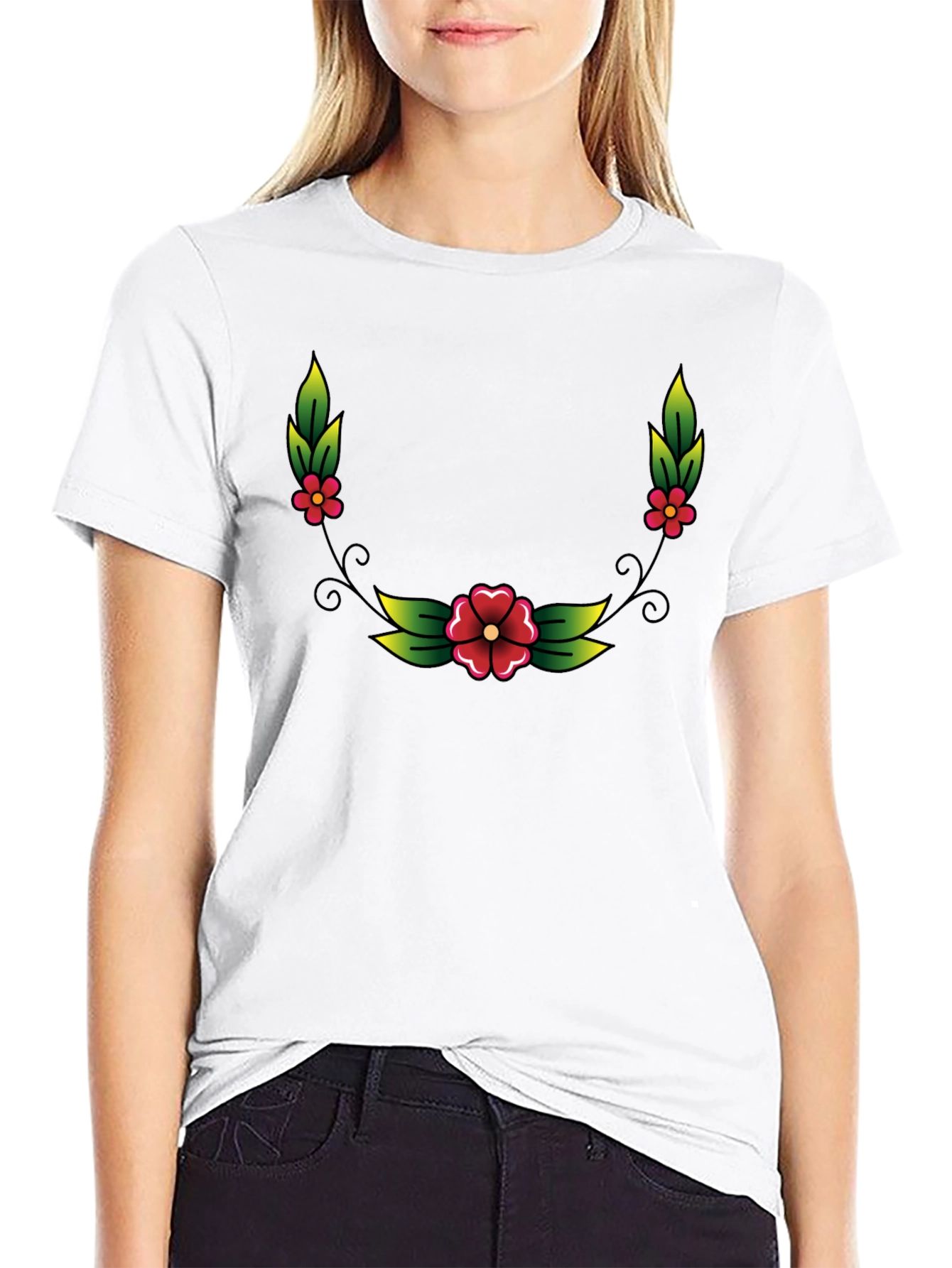 Floral Crew Neck T-Shirt