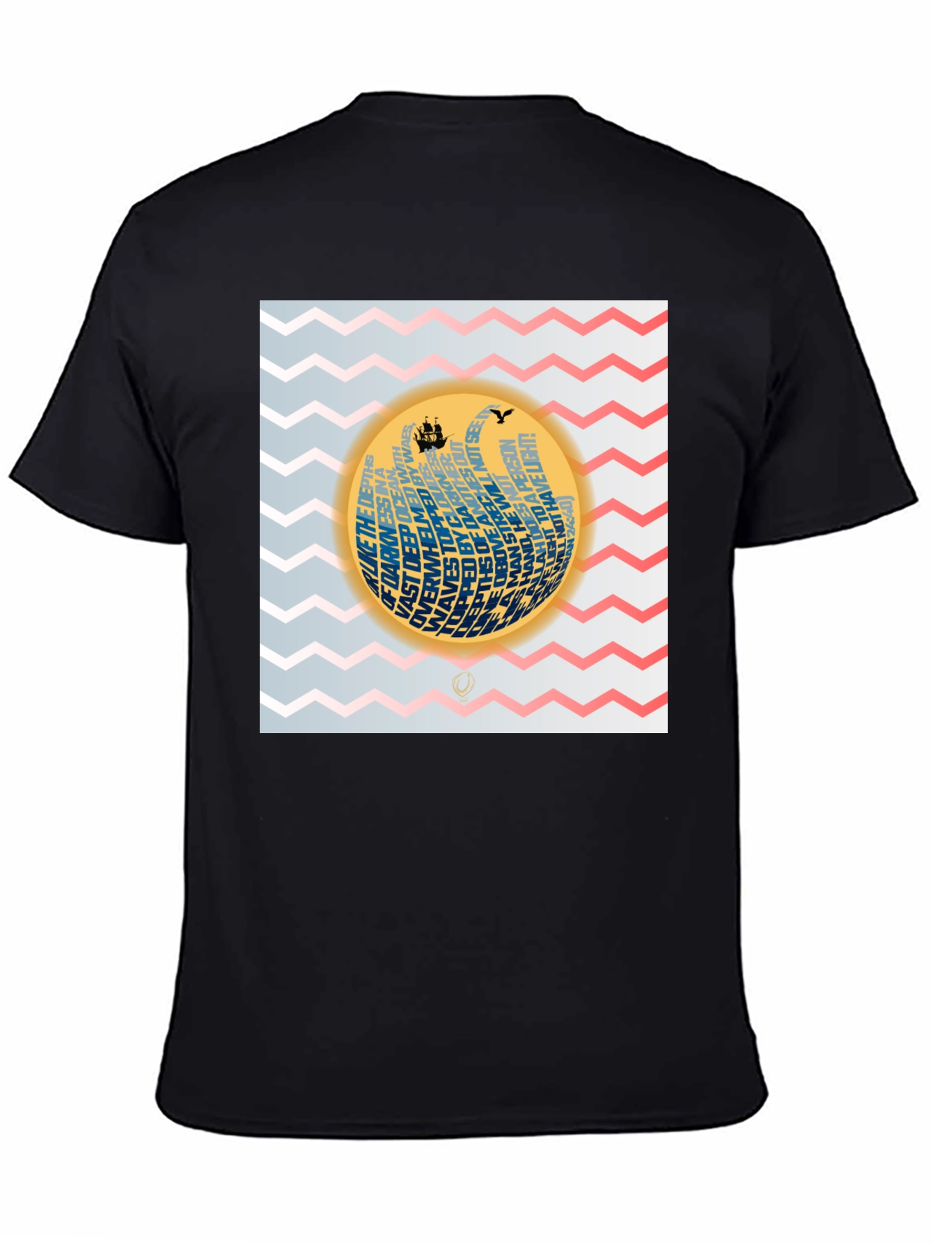 Nautical Phrase Graphic Black T-Shirt