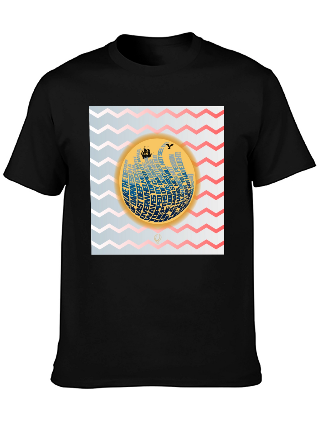 Nautical Phrase Graphic Black T-Shirt