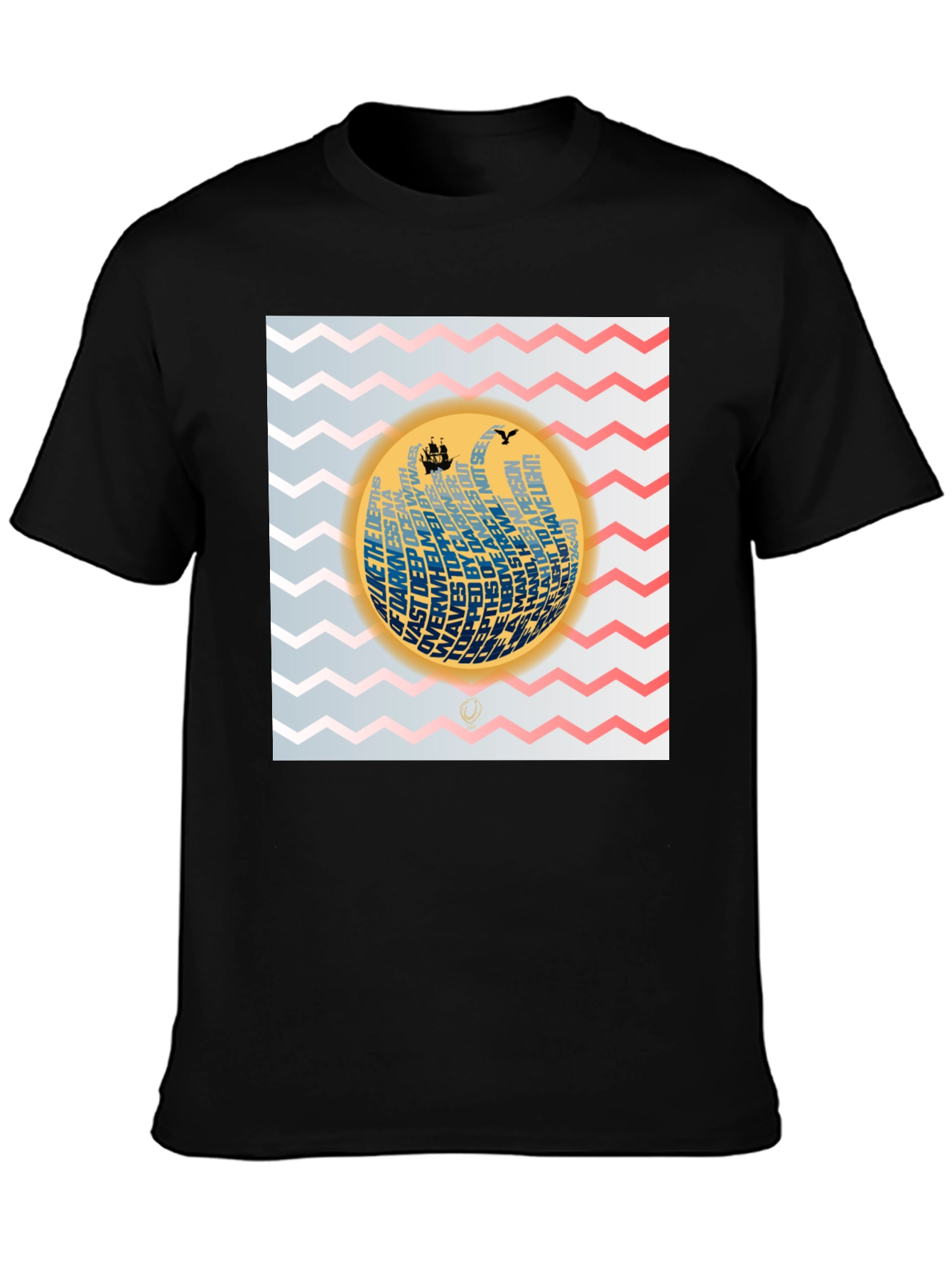 Nautical Phrase Graphic Black T-Shirt