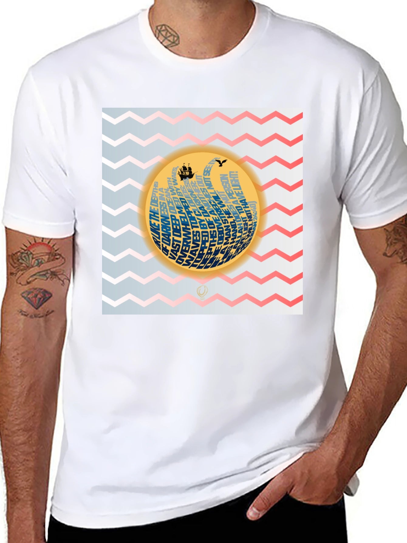 Nautical Phrase Graphic Black T-Shirt