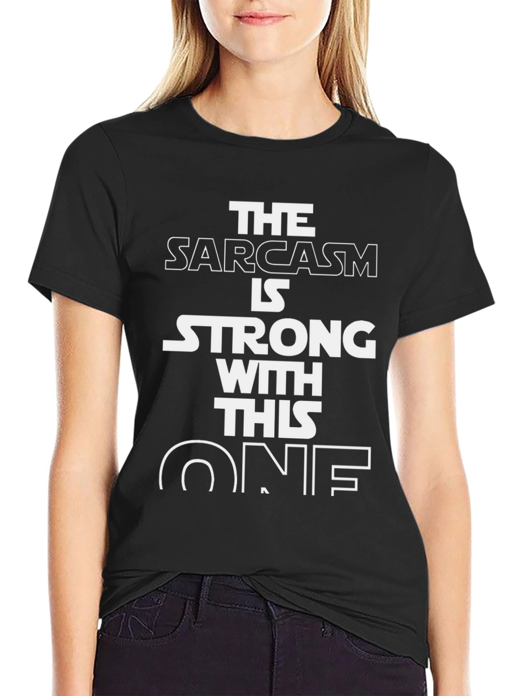 Sarcasm Strong Star Wars Inspired Black T-Shirt