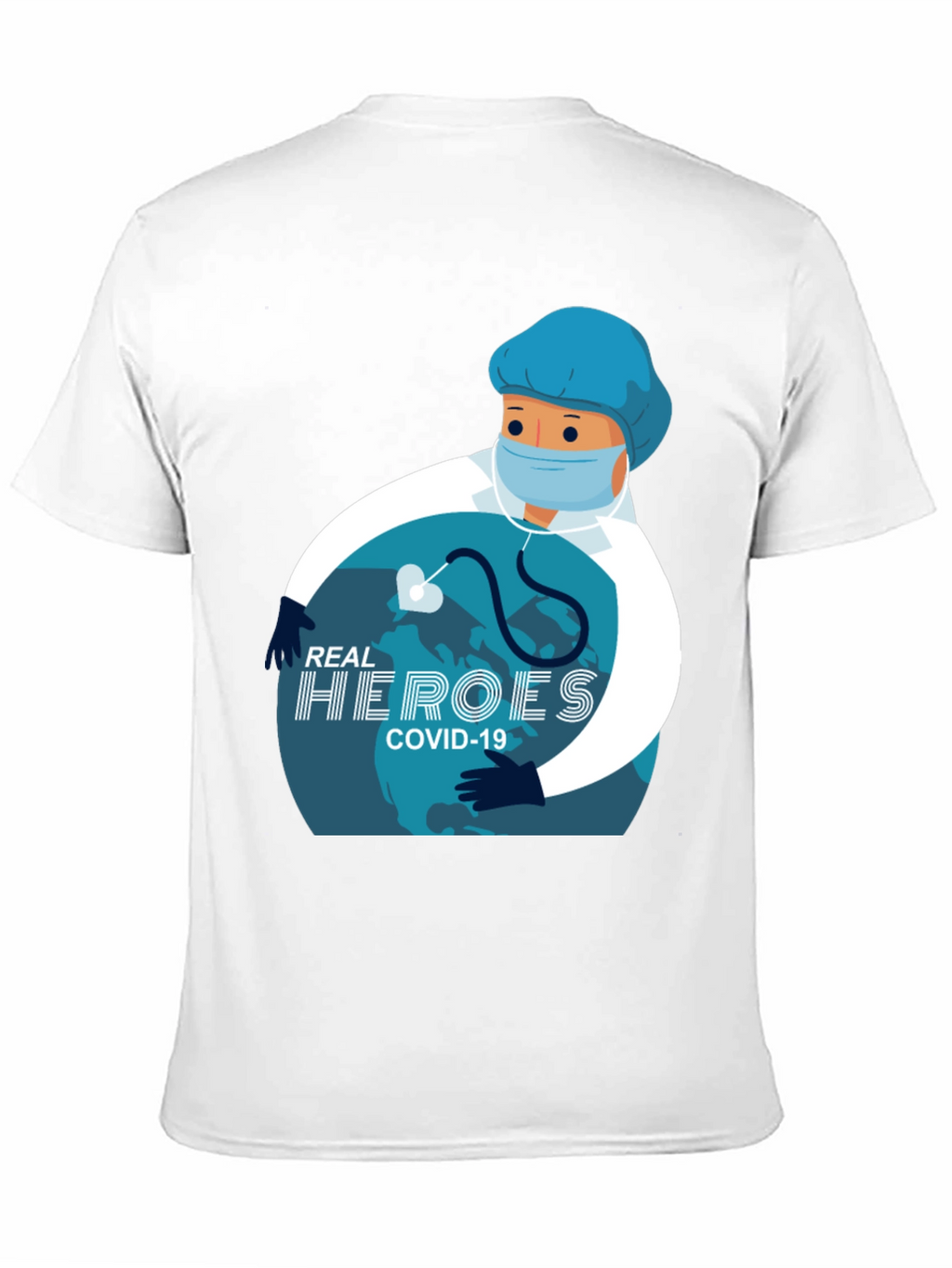 Real Heroes COVID-19 Graphic T-Shirt - Black