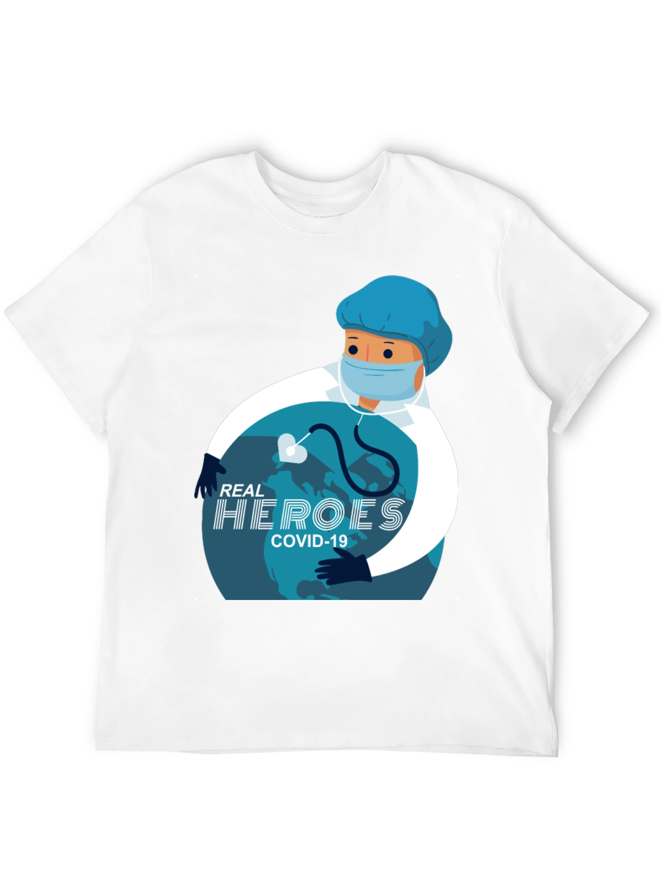 Real Heroes COVID-19 Graphic T-Shirt - Black